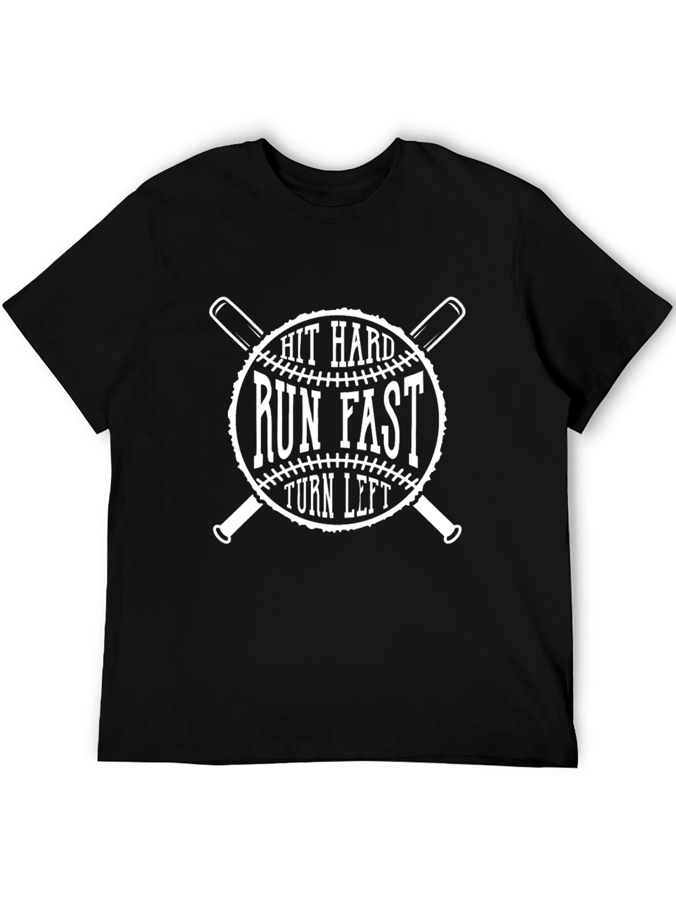 Hit Hard Run Fast Baseball T-Shirt