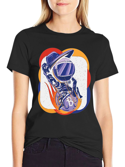 Bitcoin Astronaut T-Shirt - Crypto Space Design