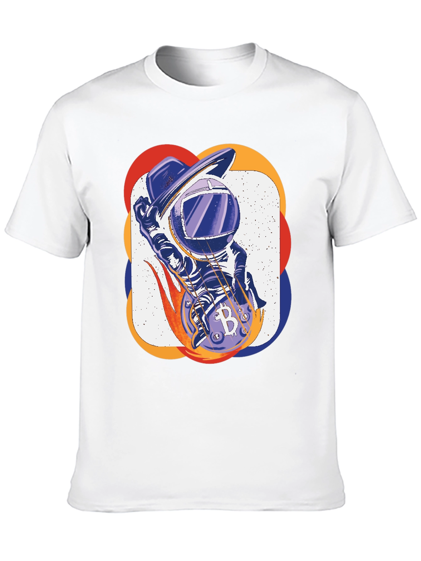 Bitcoin Astronaut T-Shirt - Crypto Space Design