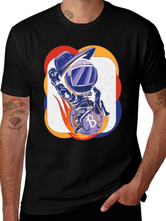 Bitcoin Astronaut T-Shirt - Crypto Space Design