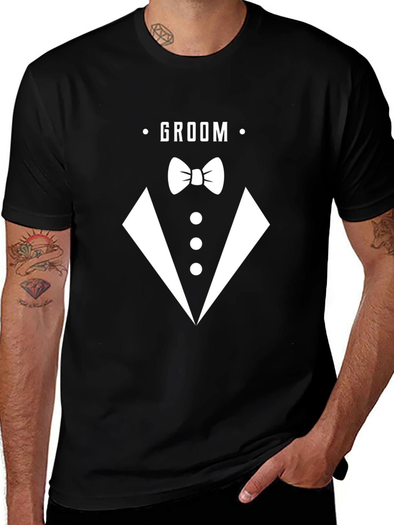 Groom Tuxedo T-Shirt - Wedding Party Apparel