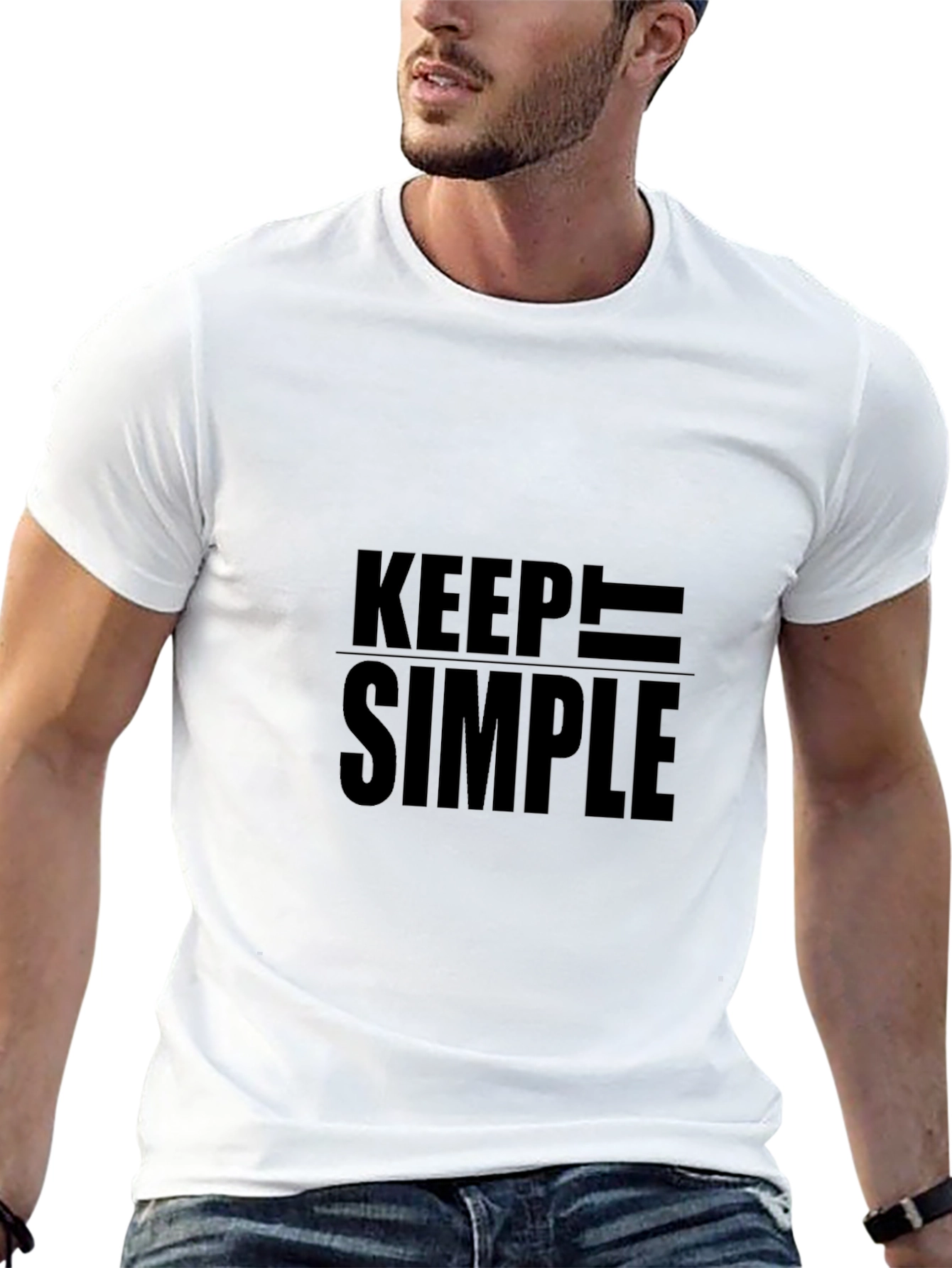 Keep it Simple Black Graphic Tee Shirt