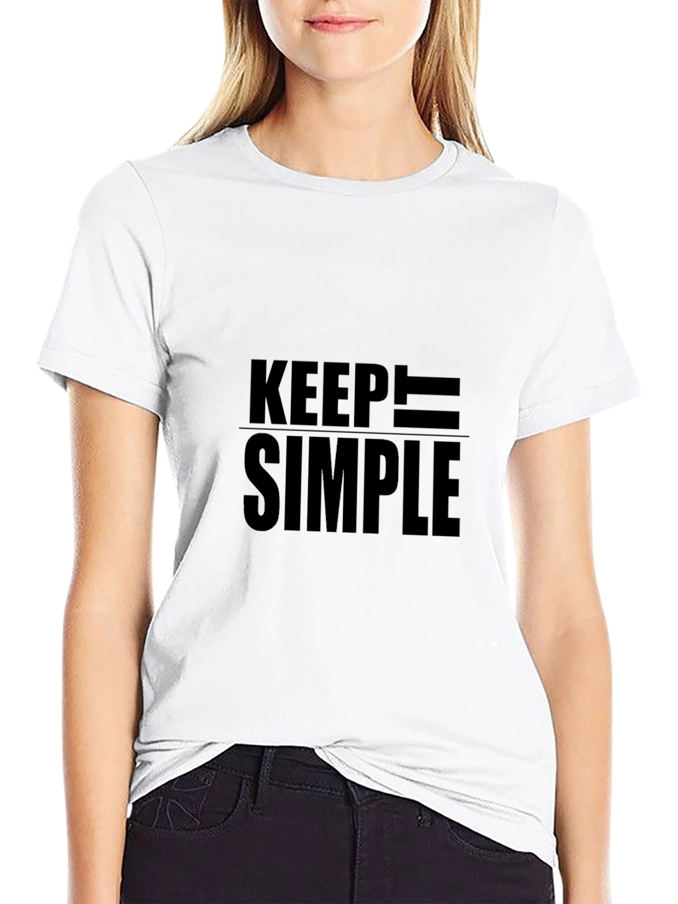 Keep it Simple Black Graphic Tee Shirt