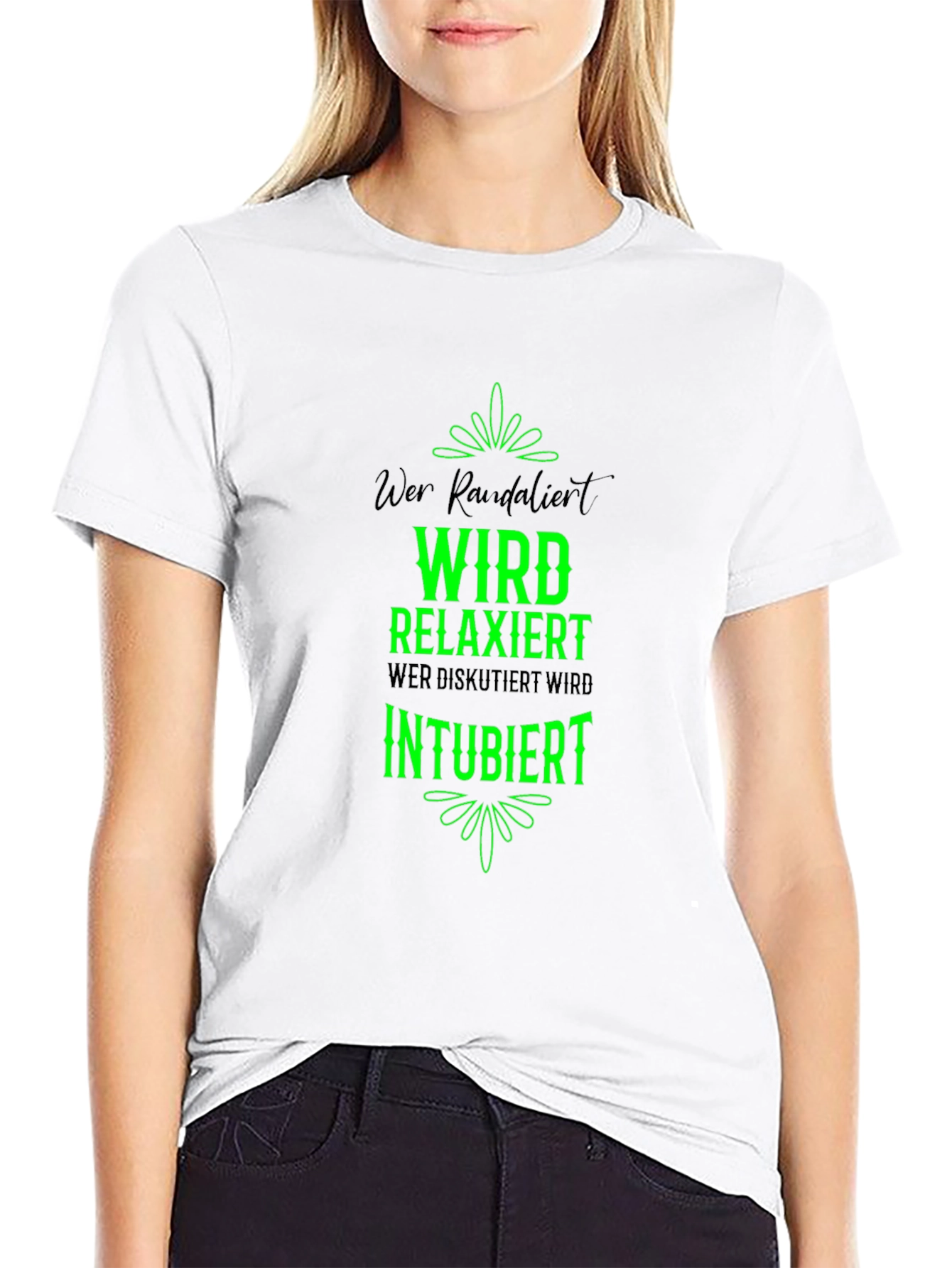 Funny German T-Shirt: Wer Randalierst Wird Relaxiert
