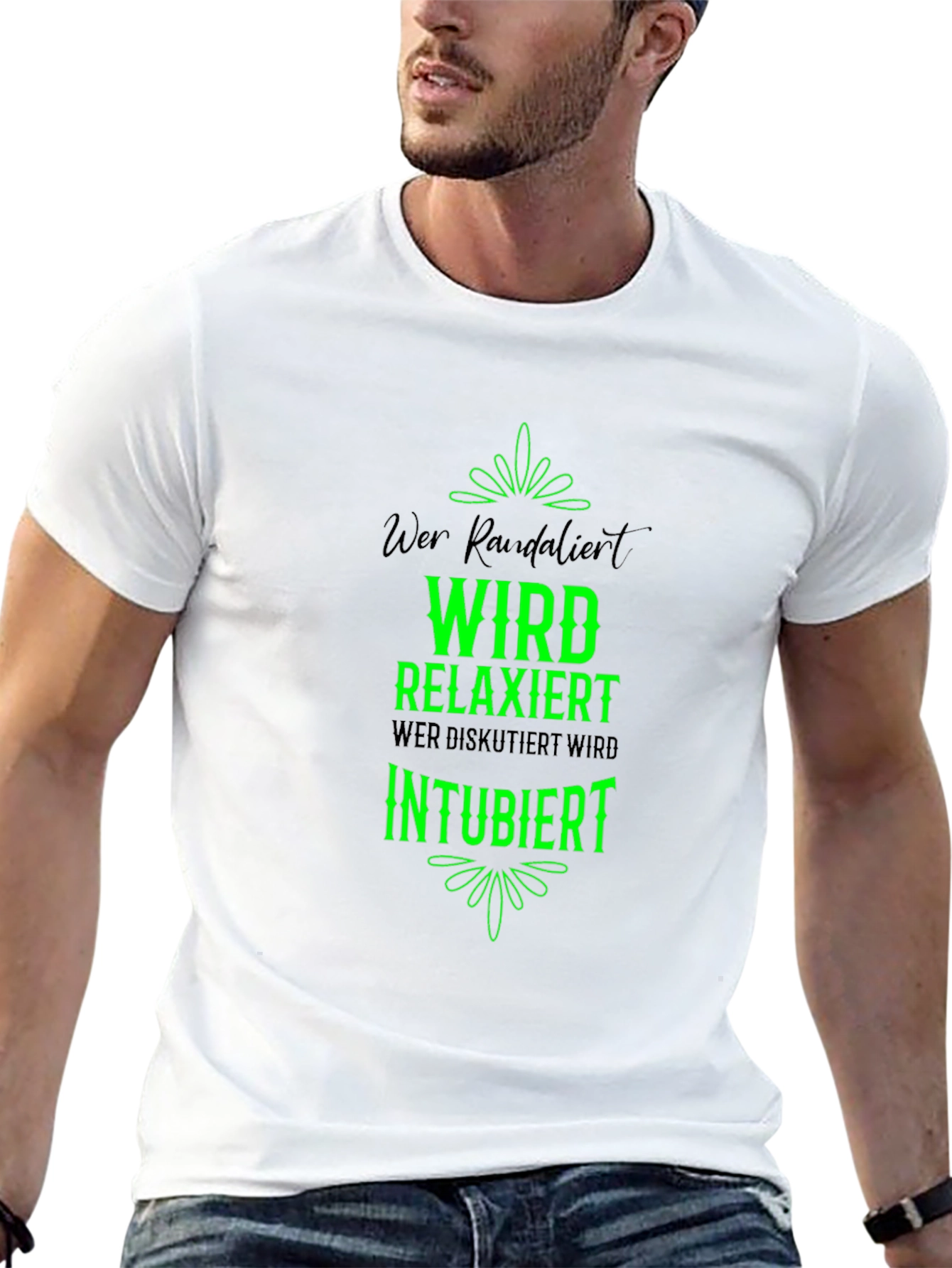 Funny German T-Shirt: Wer Randalierst Wird Relaxiert