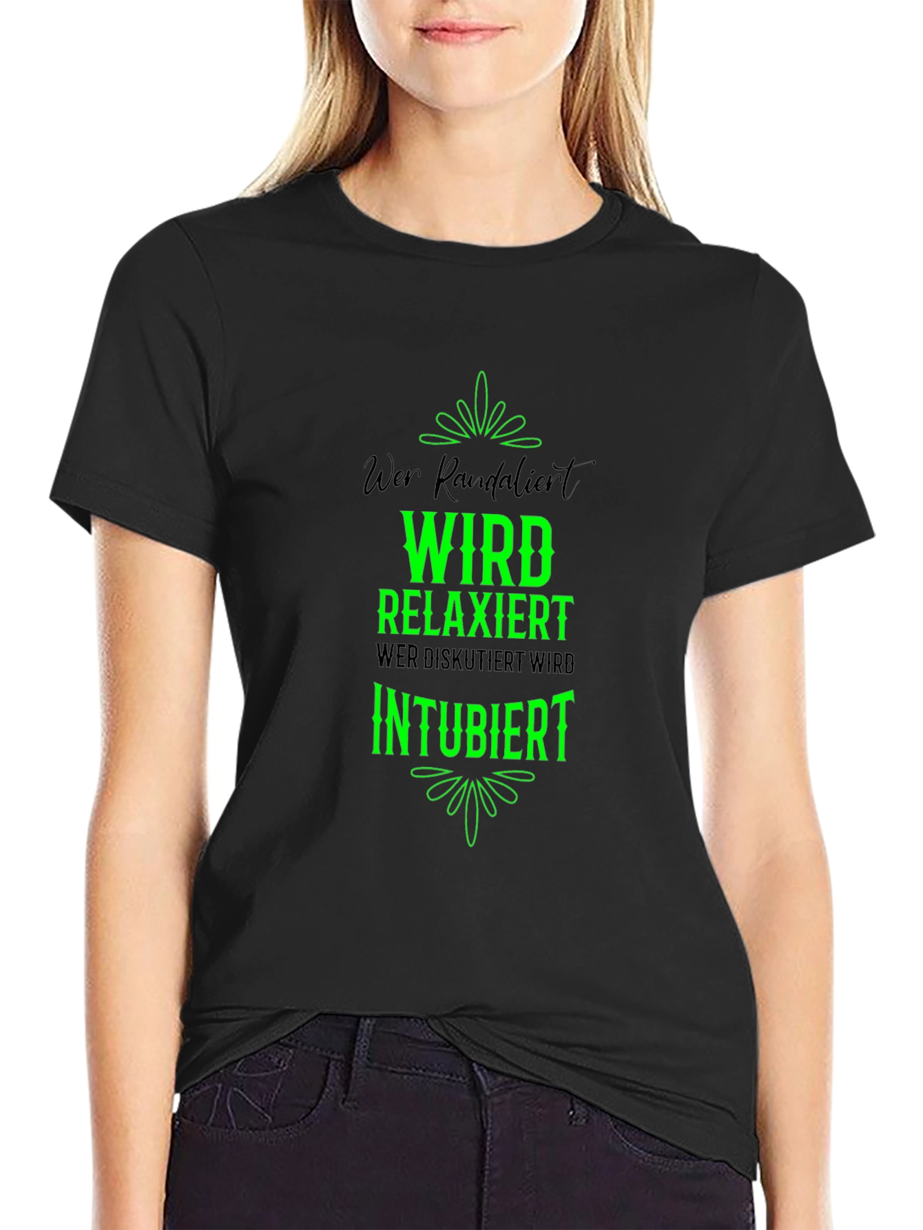 Funny German T-Shirt: Wer Randalierst Wird Relaxiert