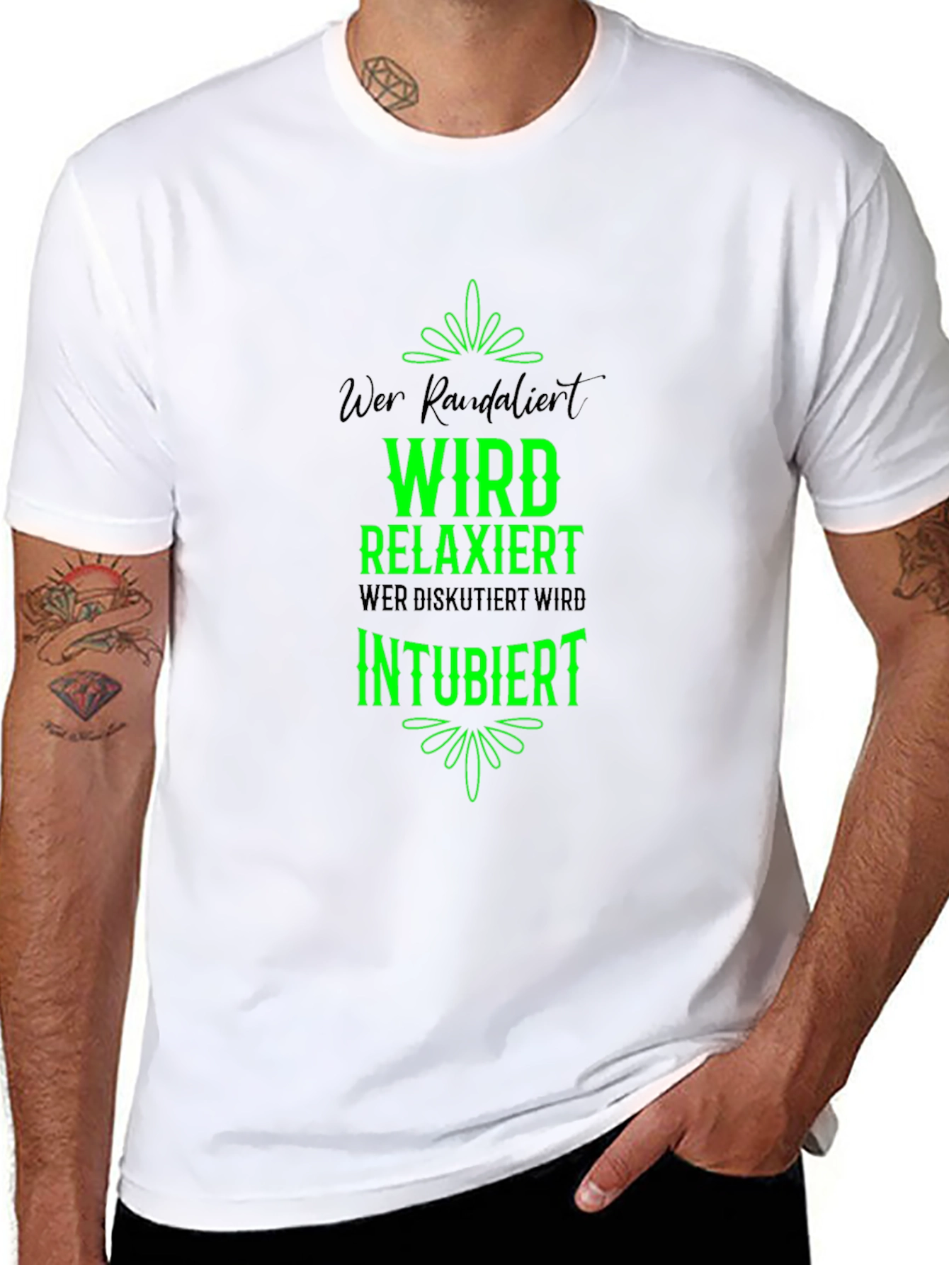 Funny German T-Shirt: Wer Randalierst Wird Relaxiert