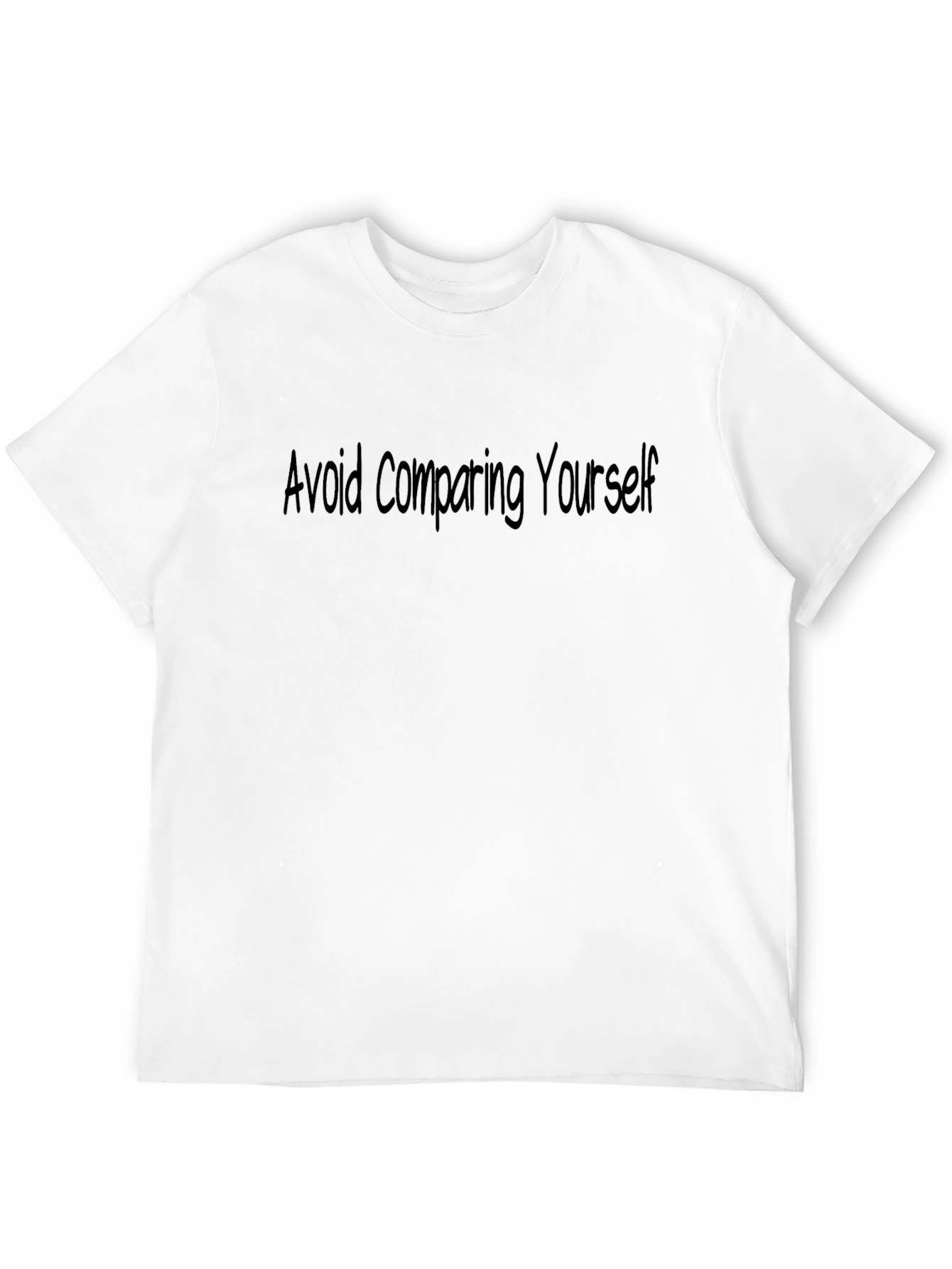 Motivational Black T-Shirt: Avoid Comparing Yourself