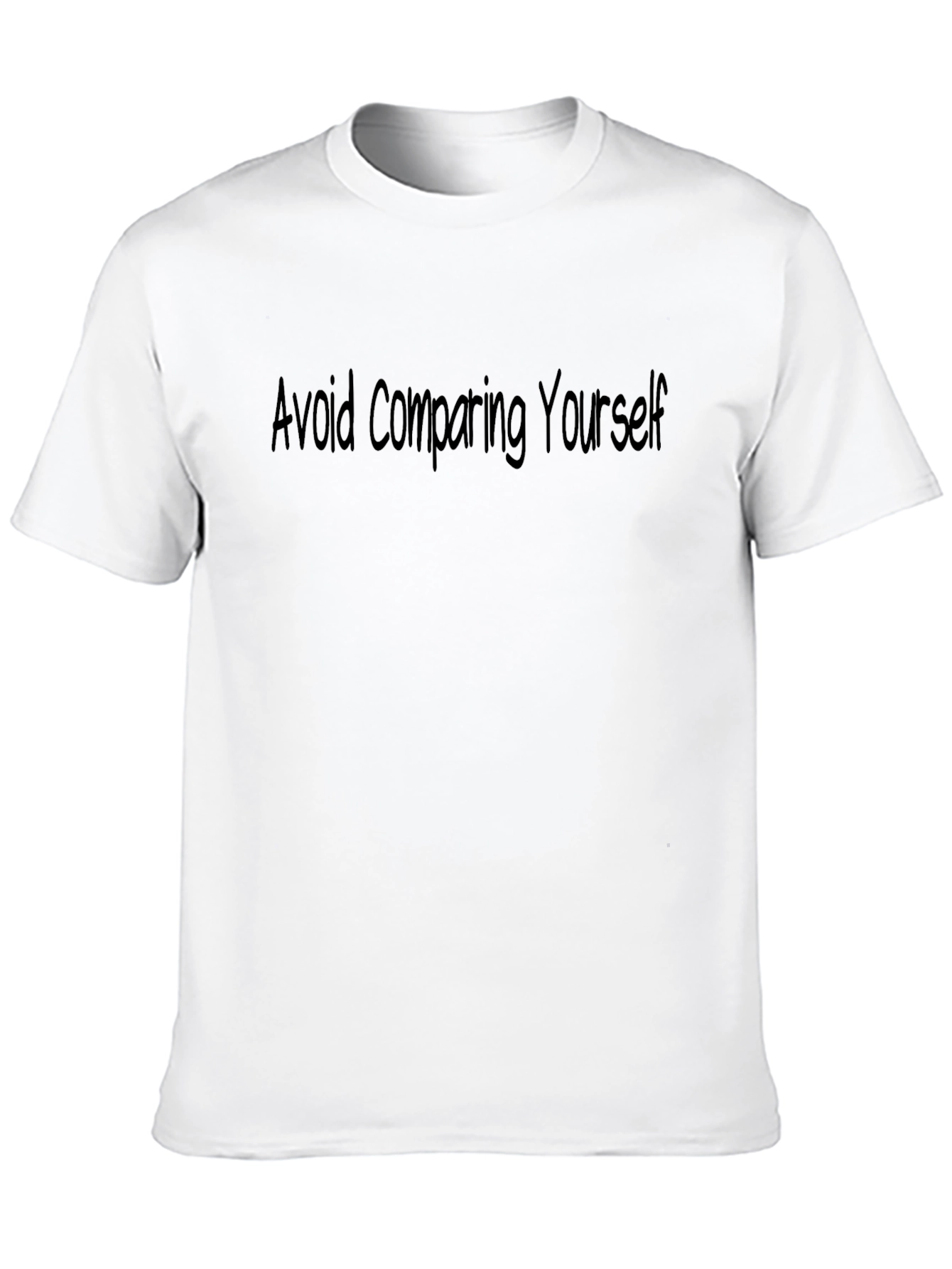 Motivational Black T-Shirt: Avoid Comparing Yourself