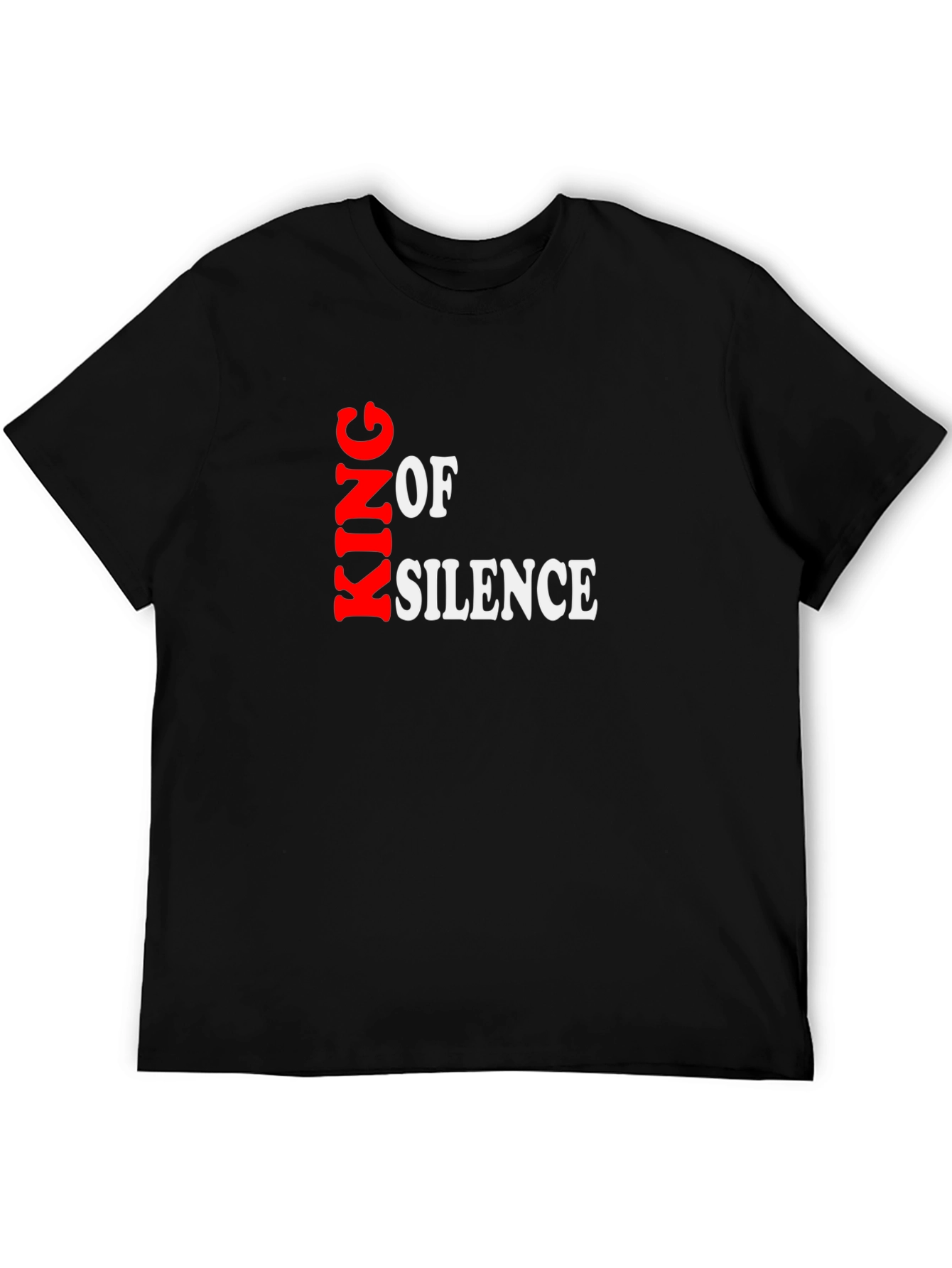 King of Silence Black T-Shirt | Unique Design