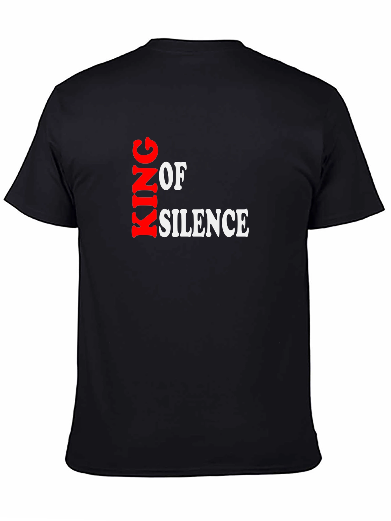 King of Silence Black T-Shirt | Unique Design