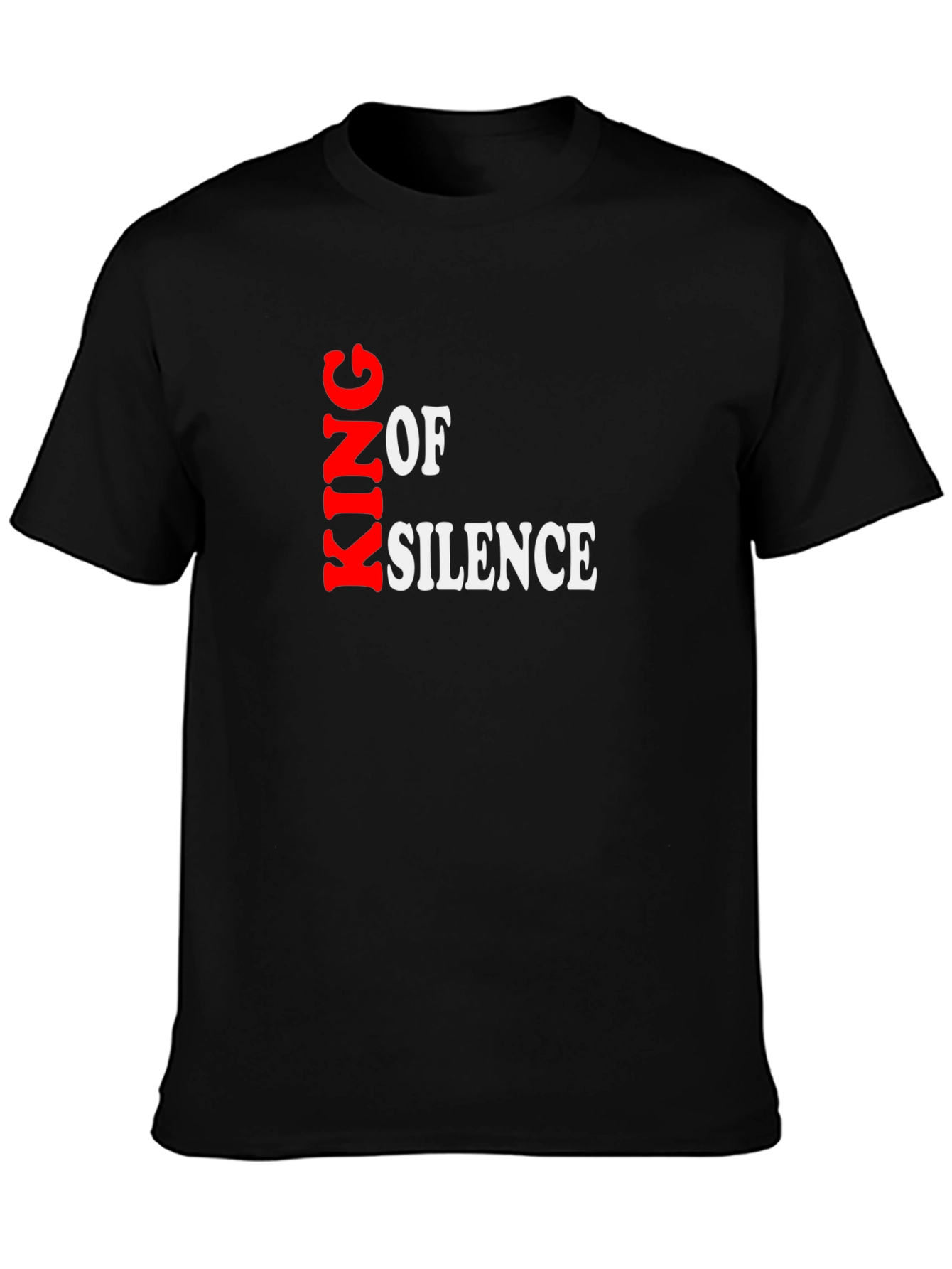 King of Silence Black T-Shirt | Unique Design
