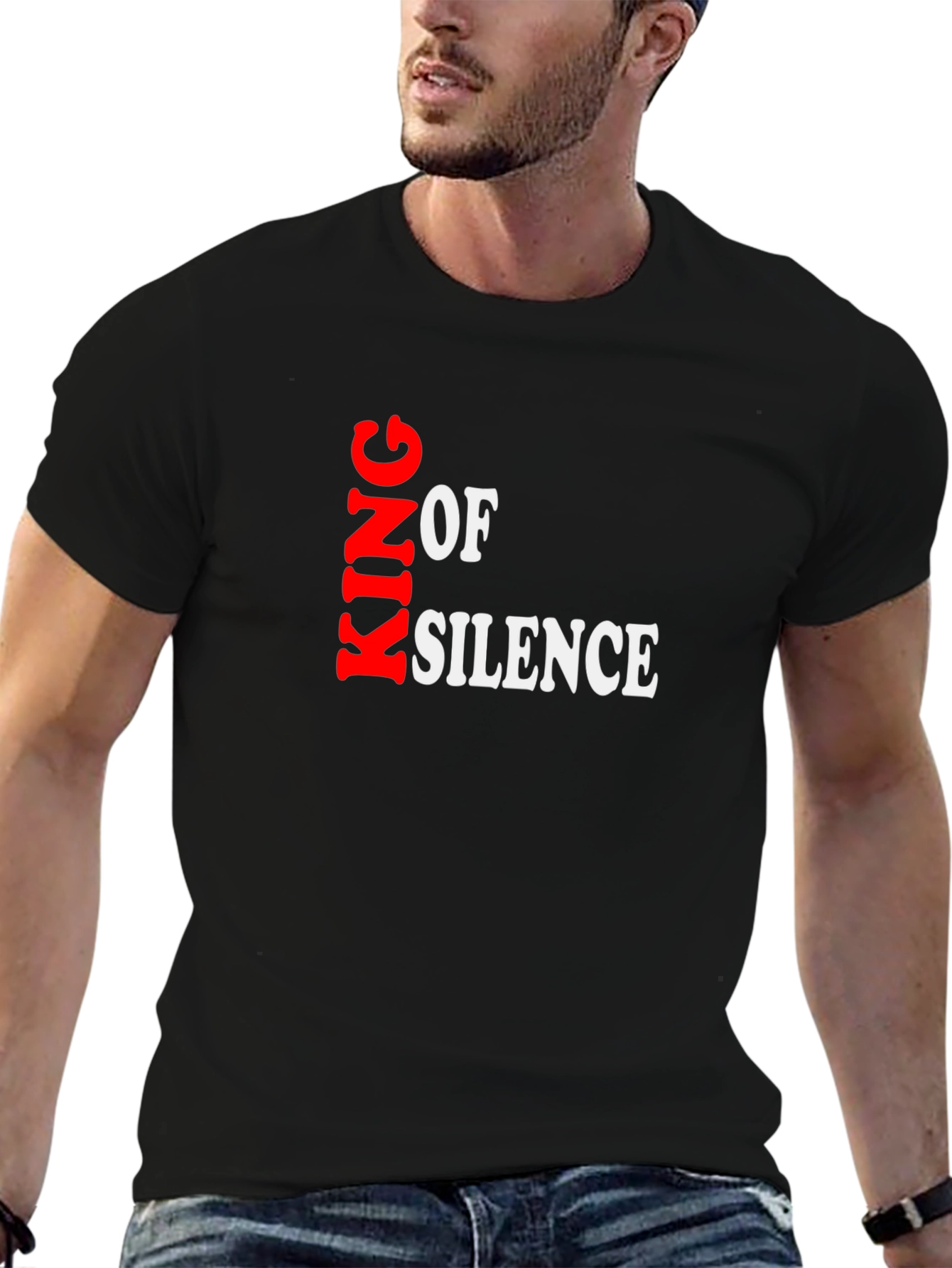 King of Silence Black T-Shirt | Unique Design