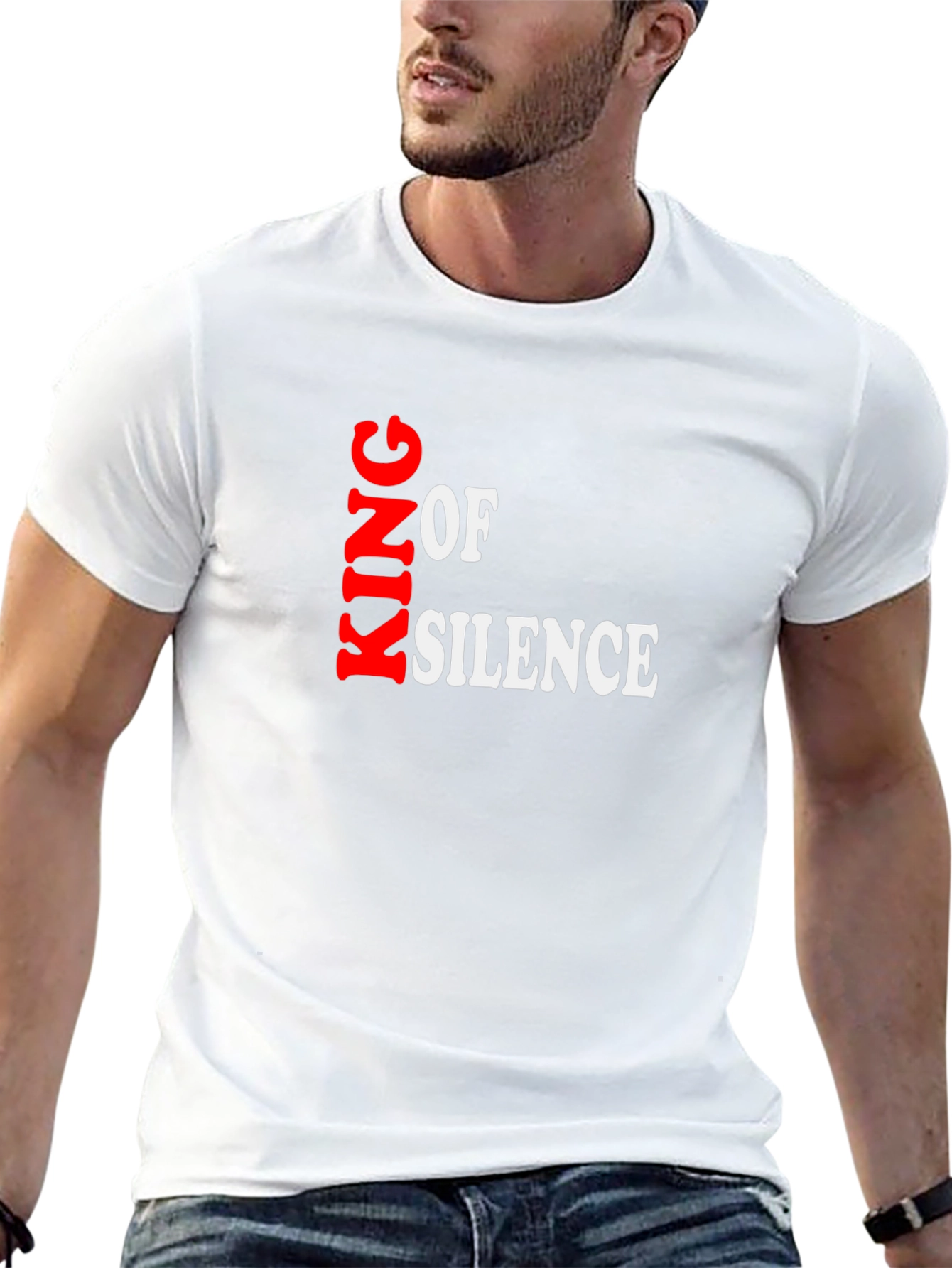 King of Silence Black T-Shirt | Unique Design