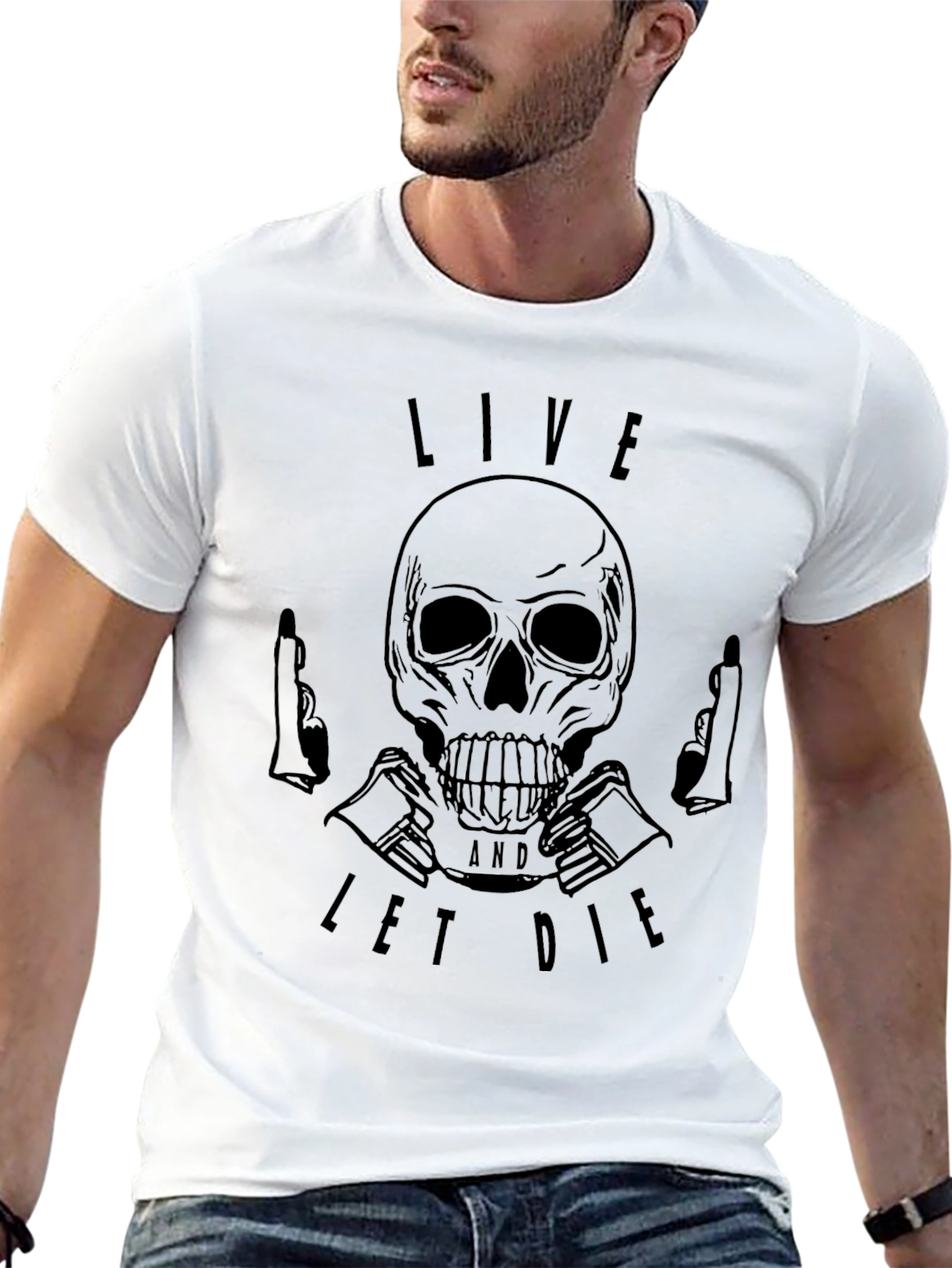 Live and Let Die Skull Graphic T-Shirt
