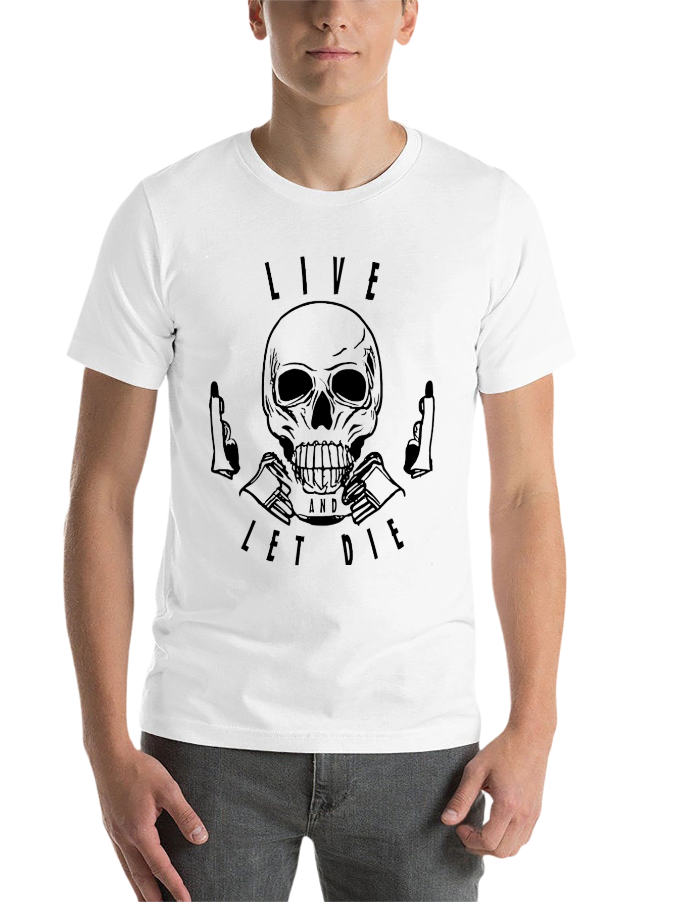 Live and Let Die Skull Graphic T-Shirt