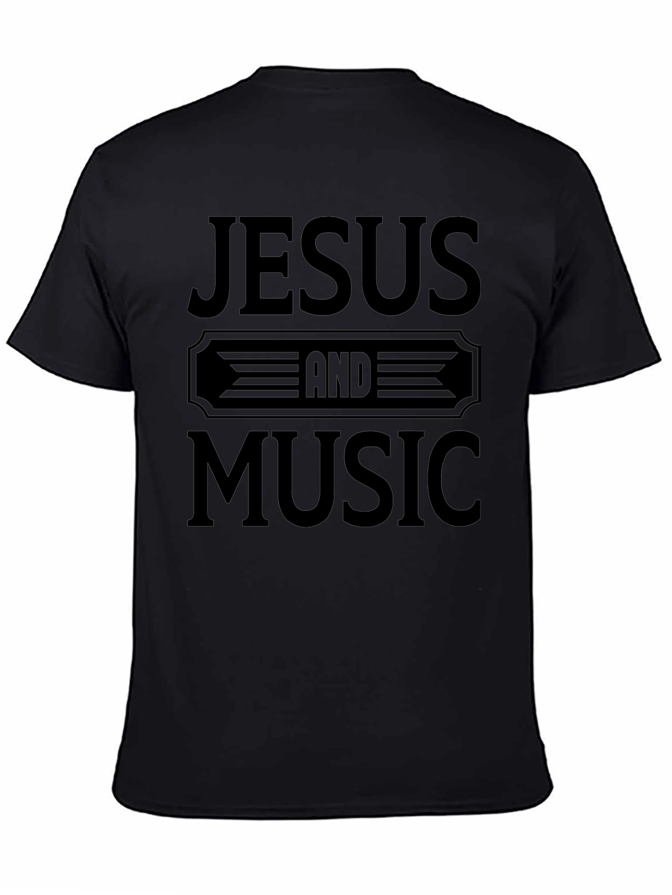 Jesus and Music Black T-Shirt