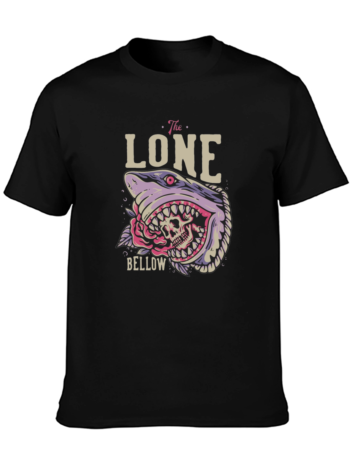 The Lone Bellow Graphic Tee - Shark Skull Design