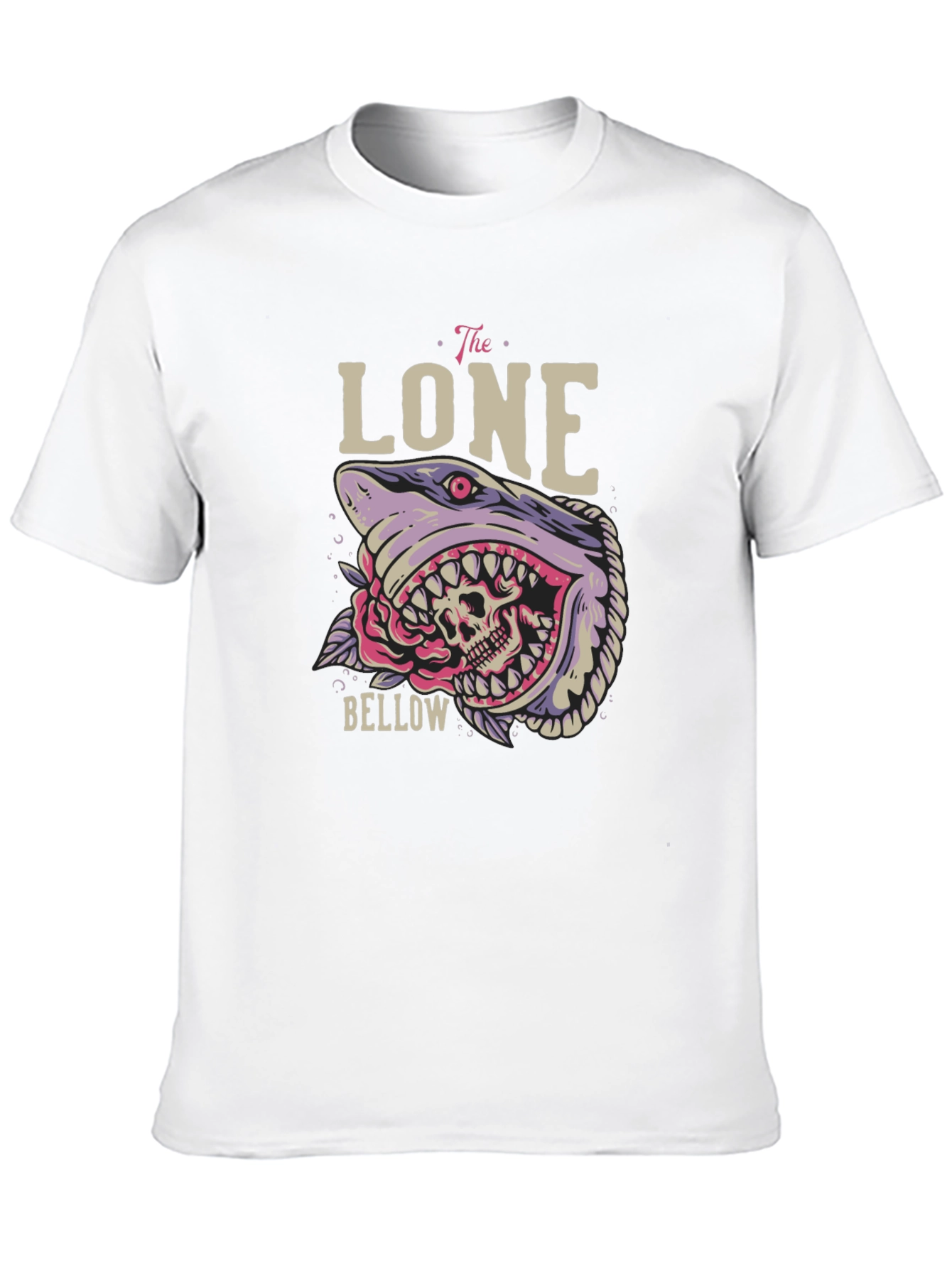 The Lone Bellow Graphic Tee - Shark Skull Design