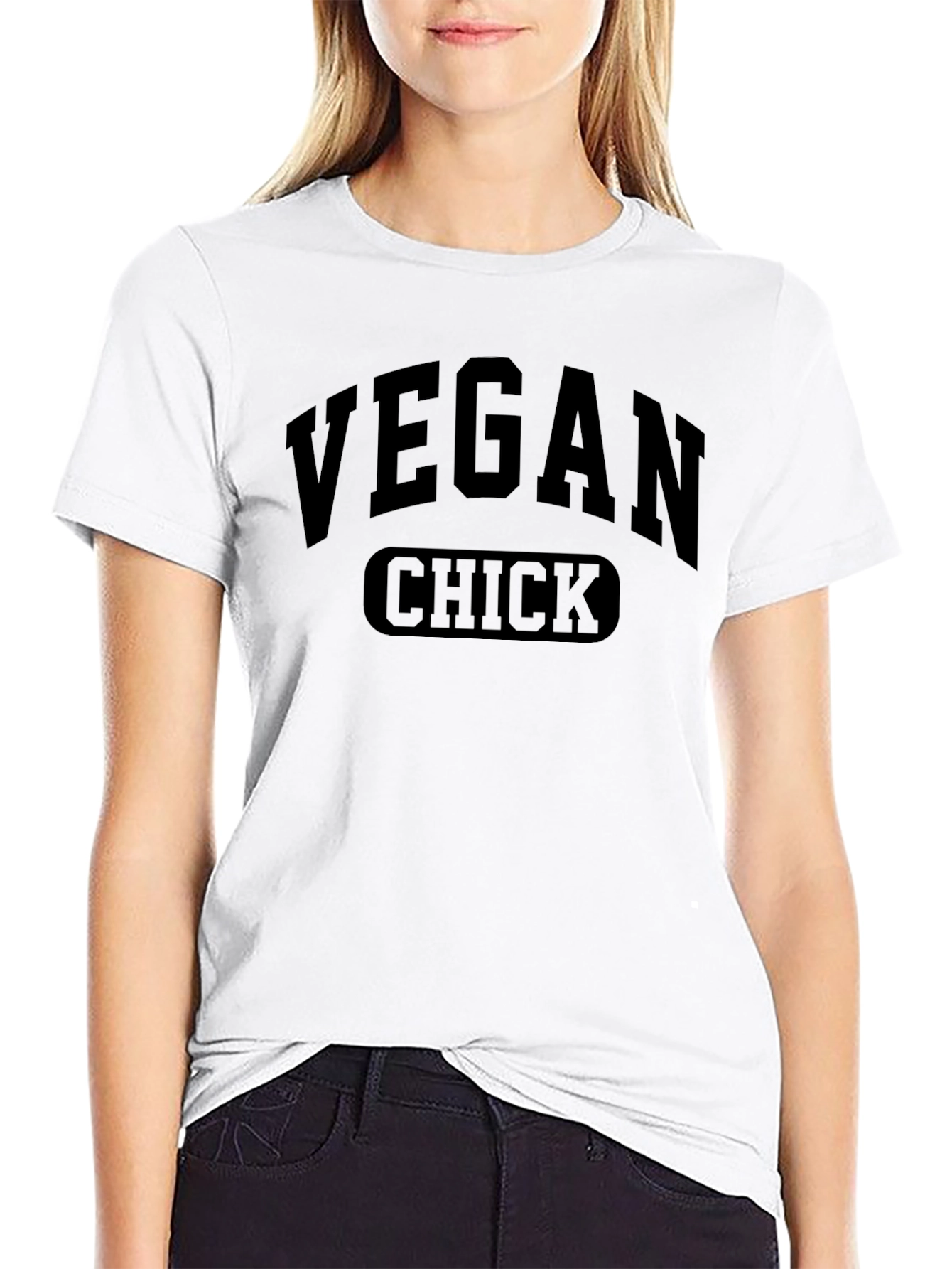 Vegan Chick Black Graphic Tee