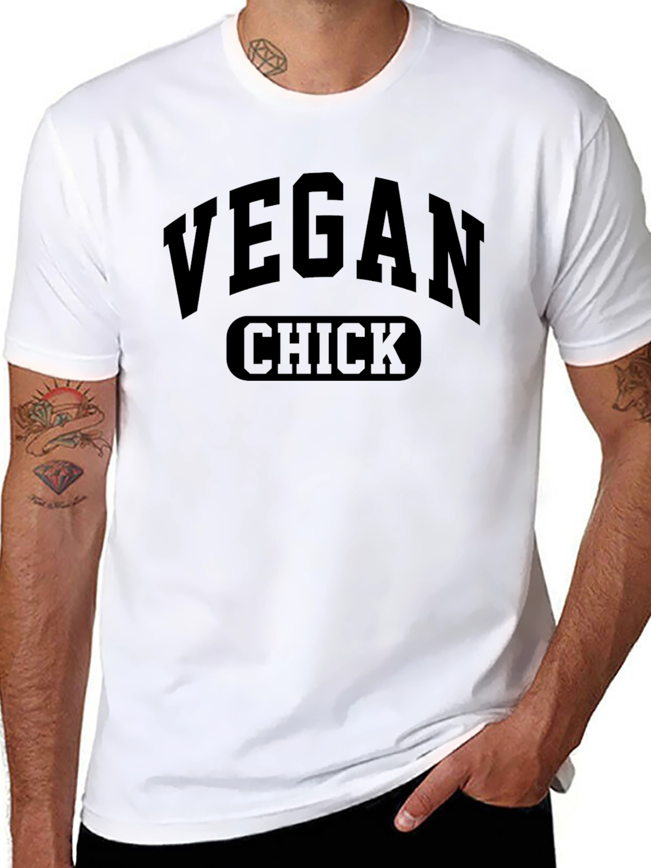 Vegan Chick Black Graphic Tee