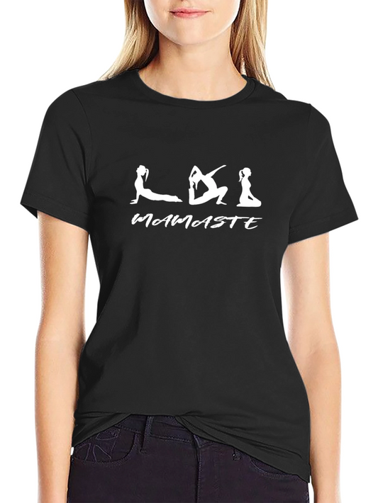 Mamaste Yoga T-Shirt - Black Cotton Tee