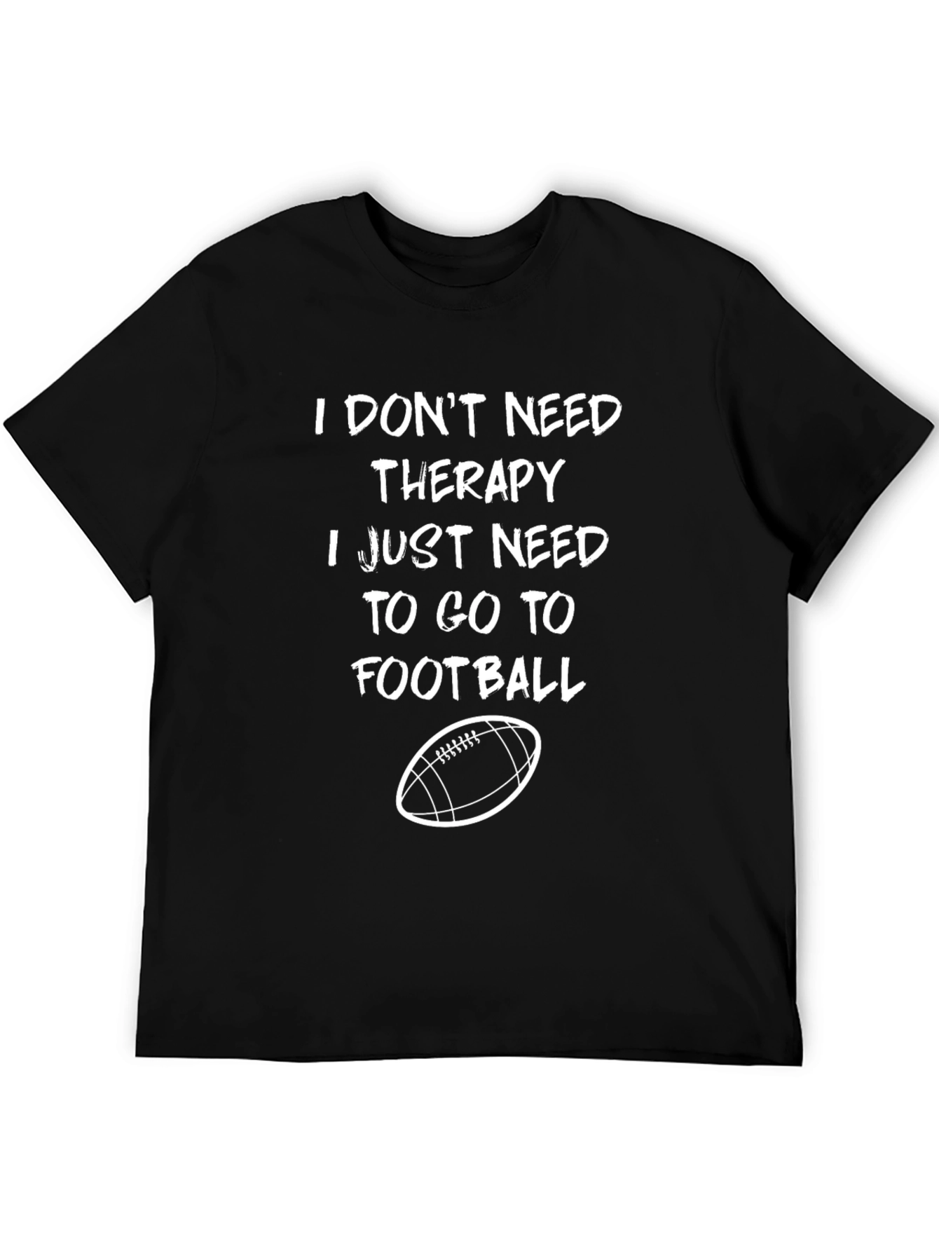 Funny Football Therapy Graphic T-Shirt