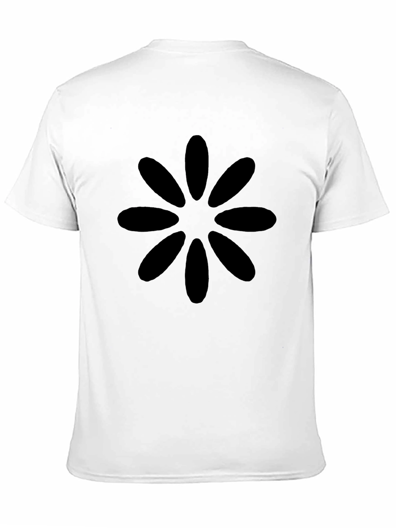 Black Flower Graphic Tee - Casual Cotton T-Shirt