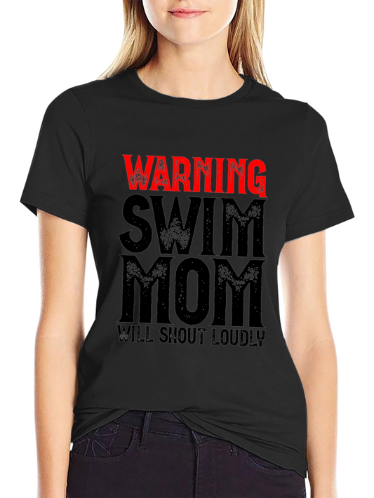 Warning Swim Mom T-Shirt
