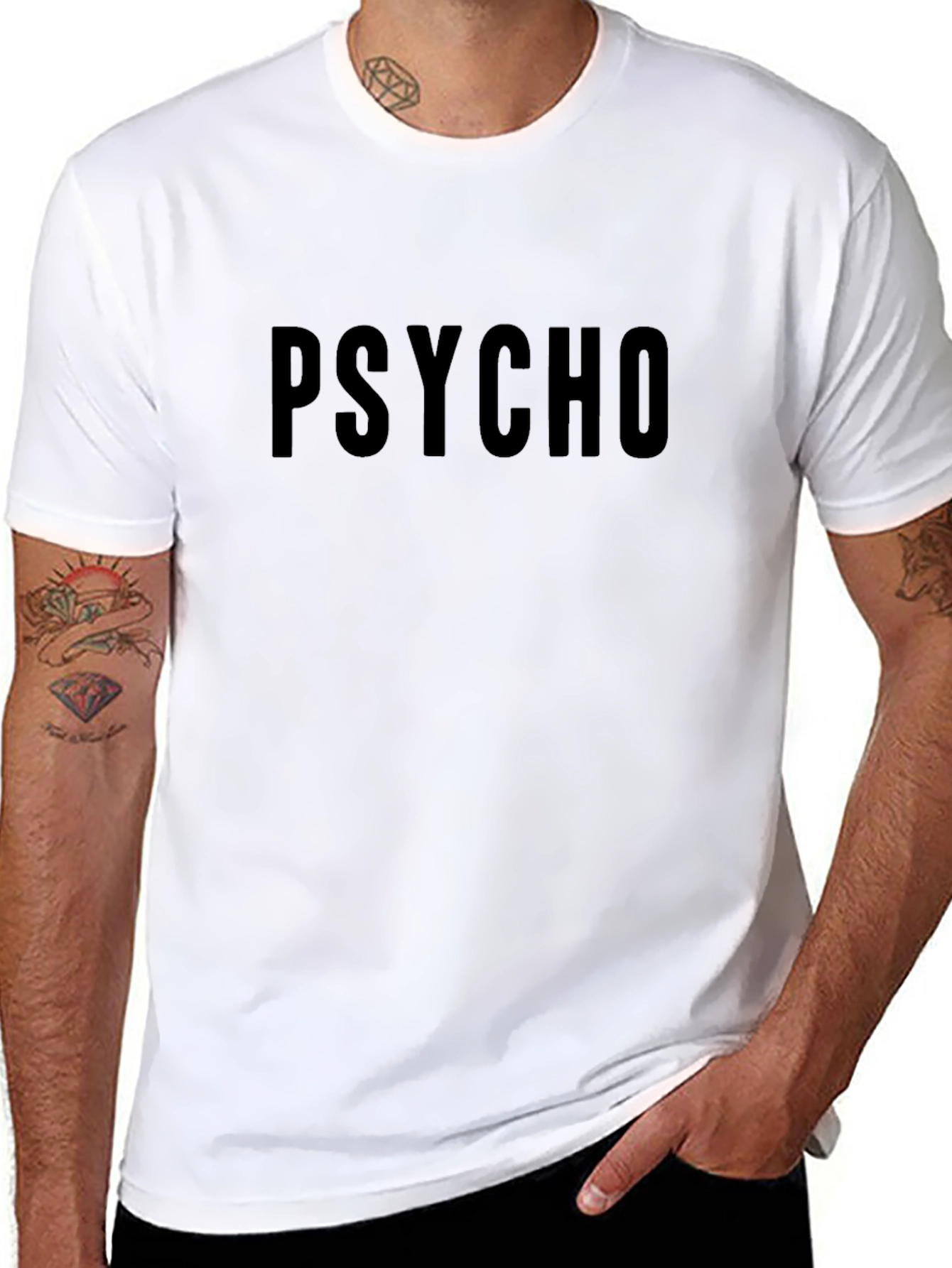 Psycho Graphic Tee - Soft Cotton Blend T-Shirt