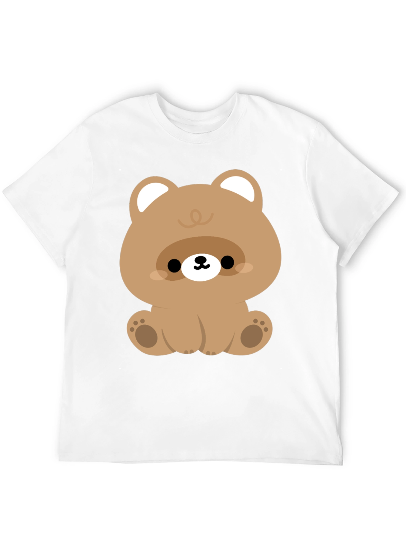 Cute Bear Graphic Black T-Shirt