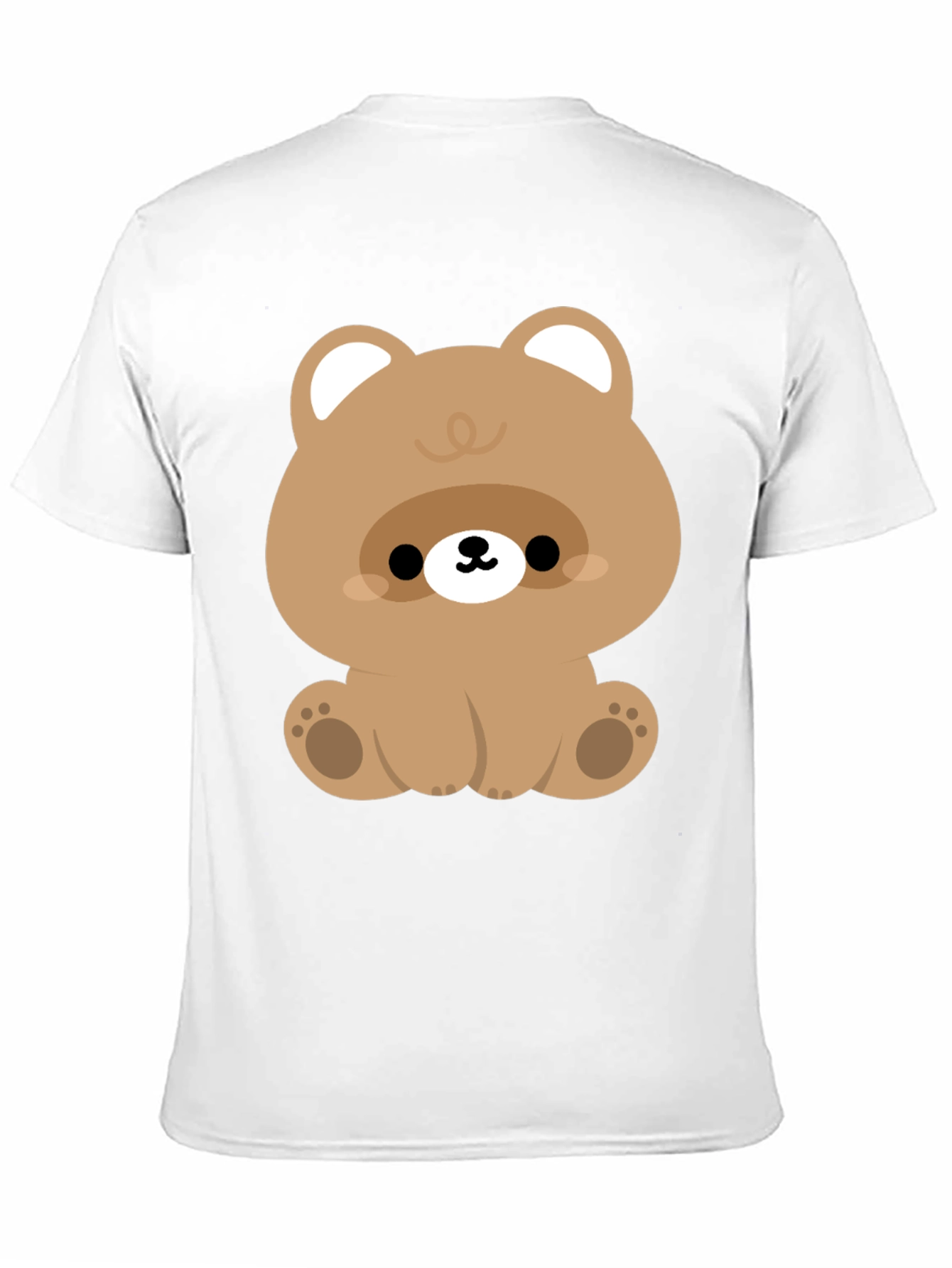 Cute Bear Graphic Black T-Shirt