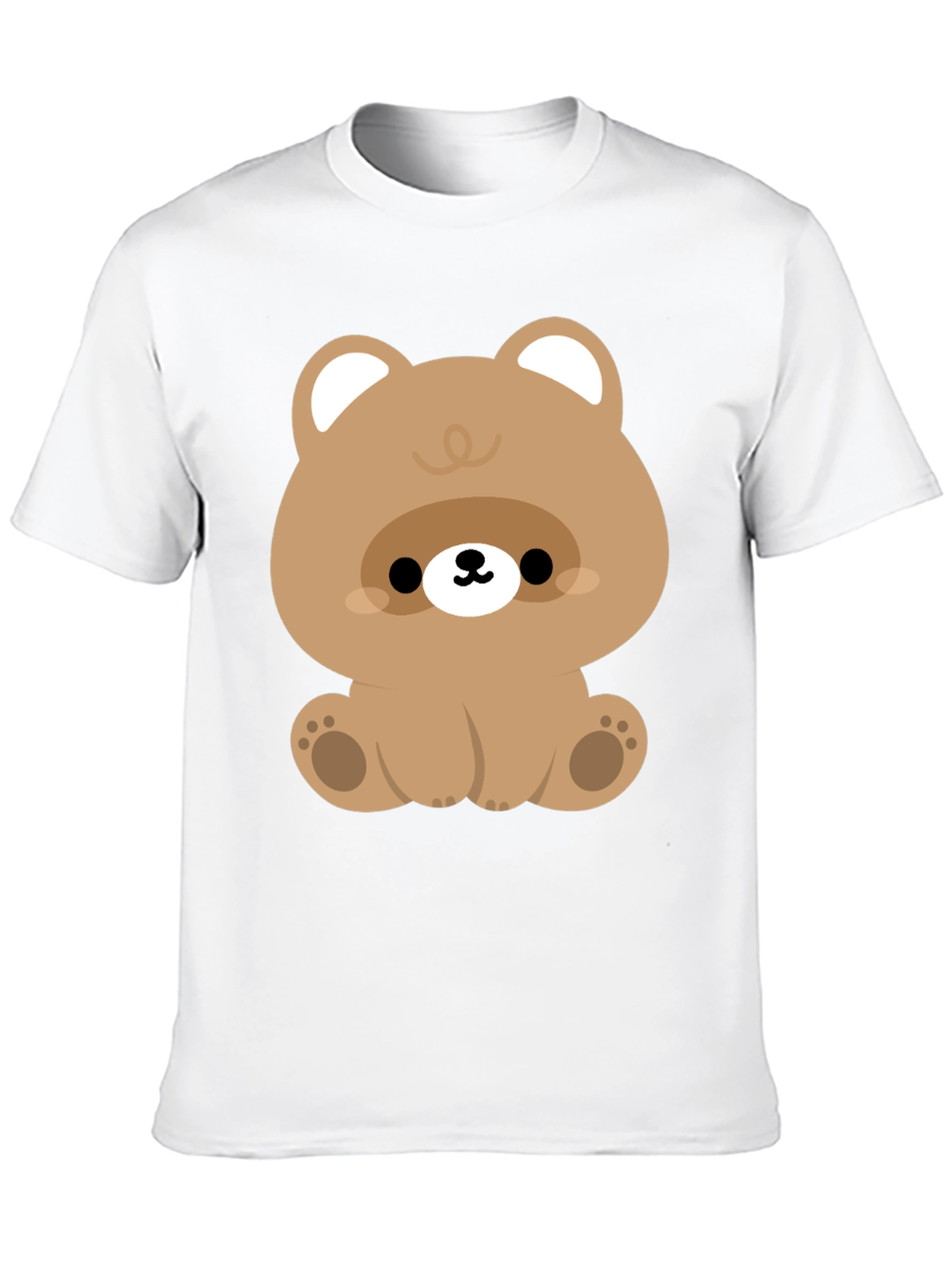 Cute Bear Graphic Black T-Shirt