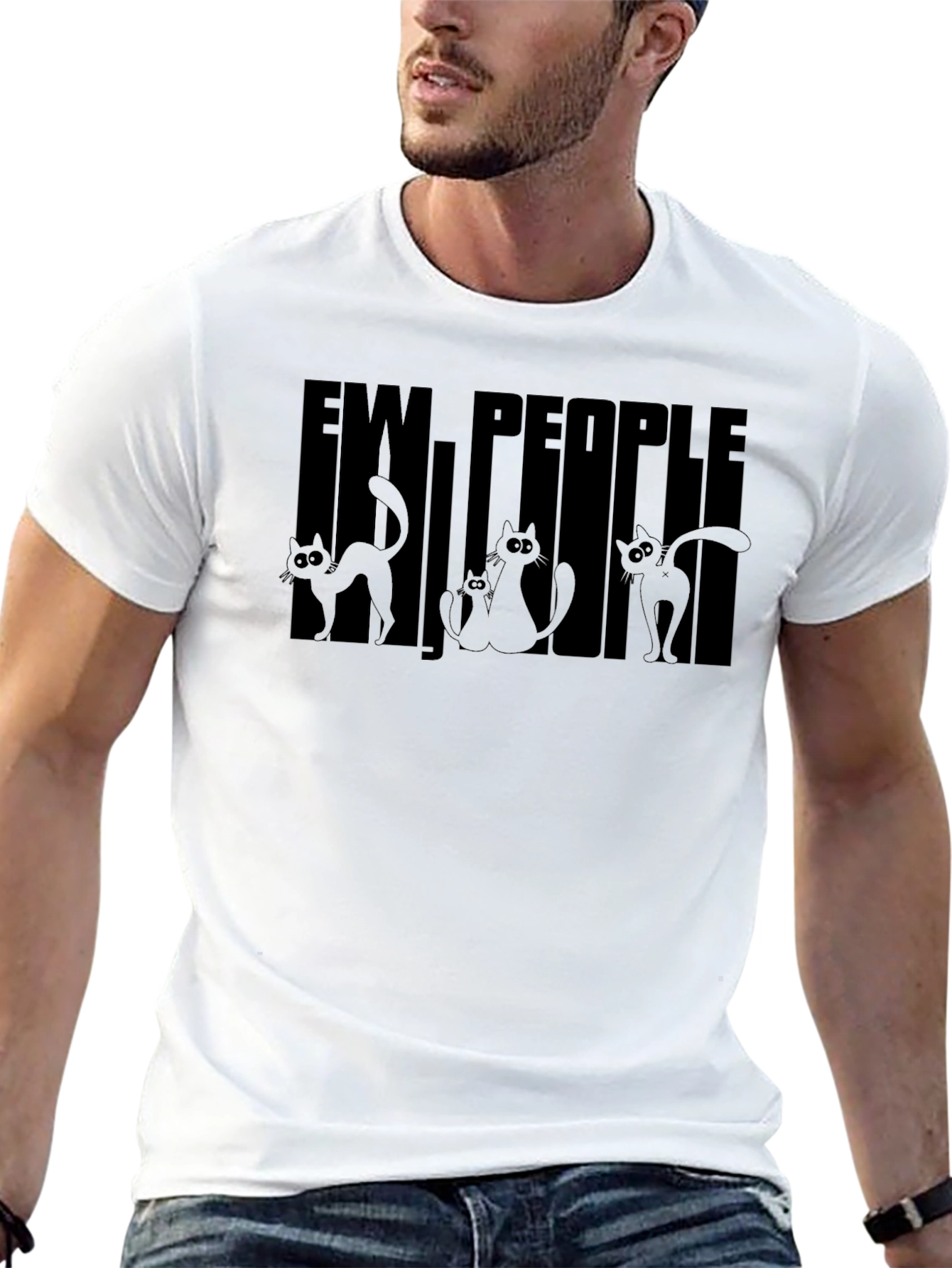 Ew People Cats T-Shirt - Funny Sarcastic Tee