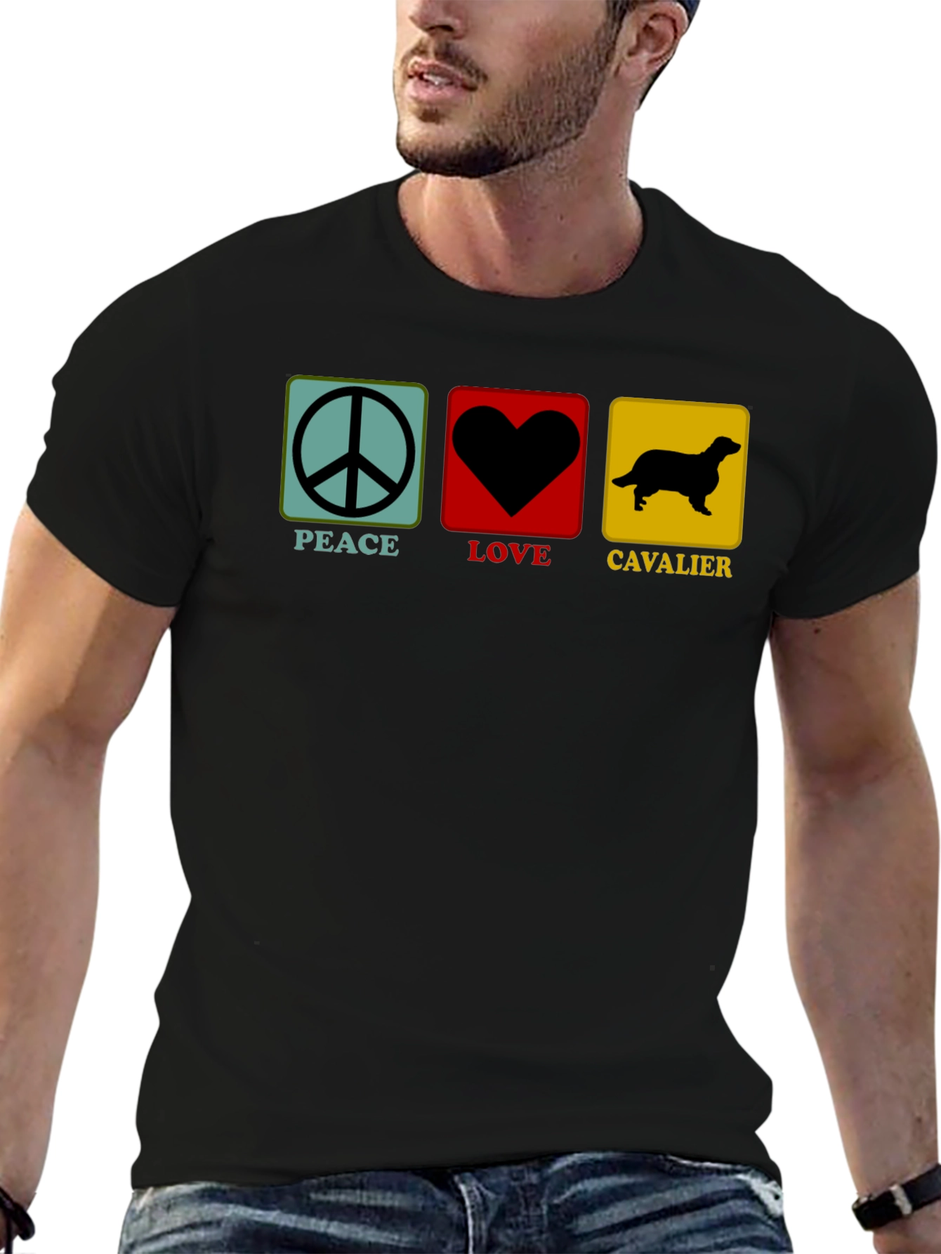 Peace Love Cavalier Dog T-Shirt