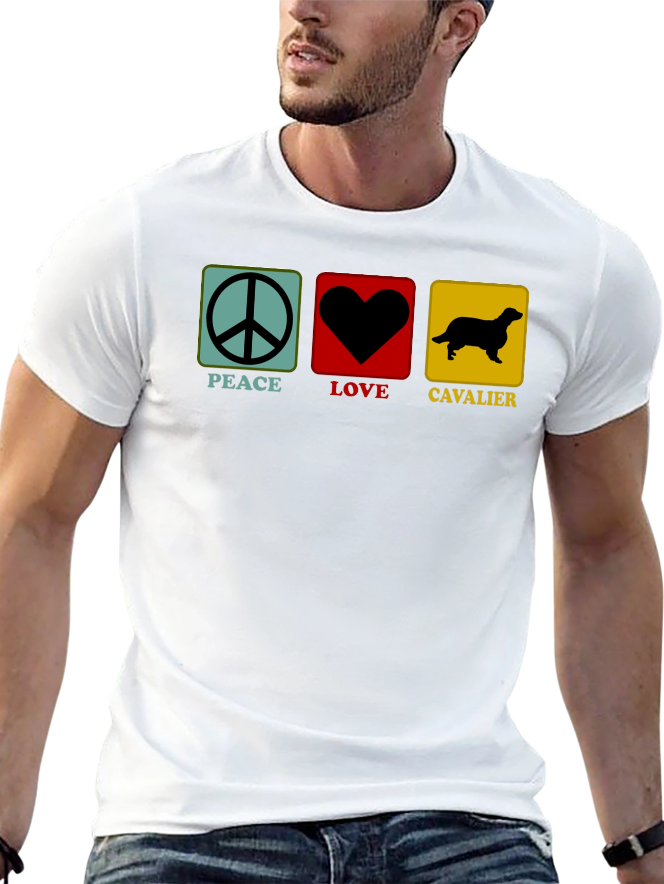 Peace Love Cavalier Dog T-Shirt