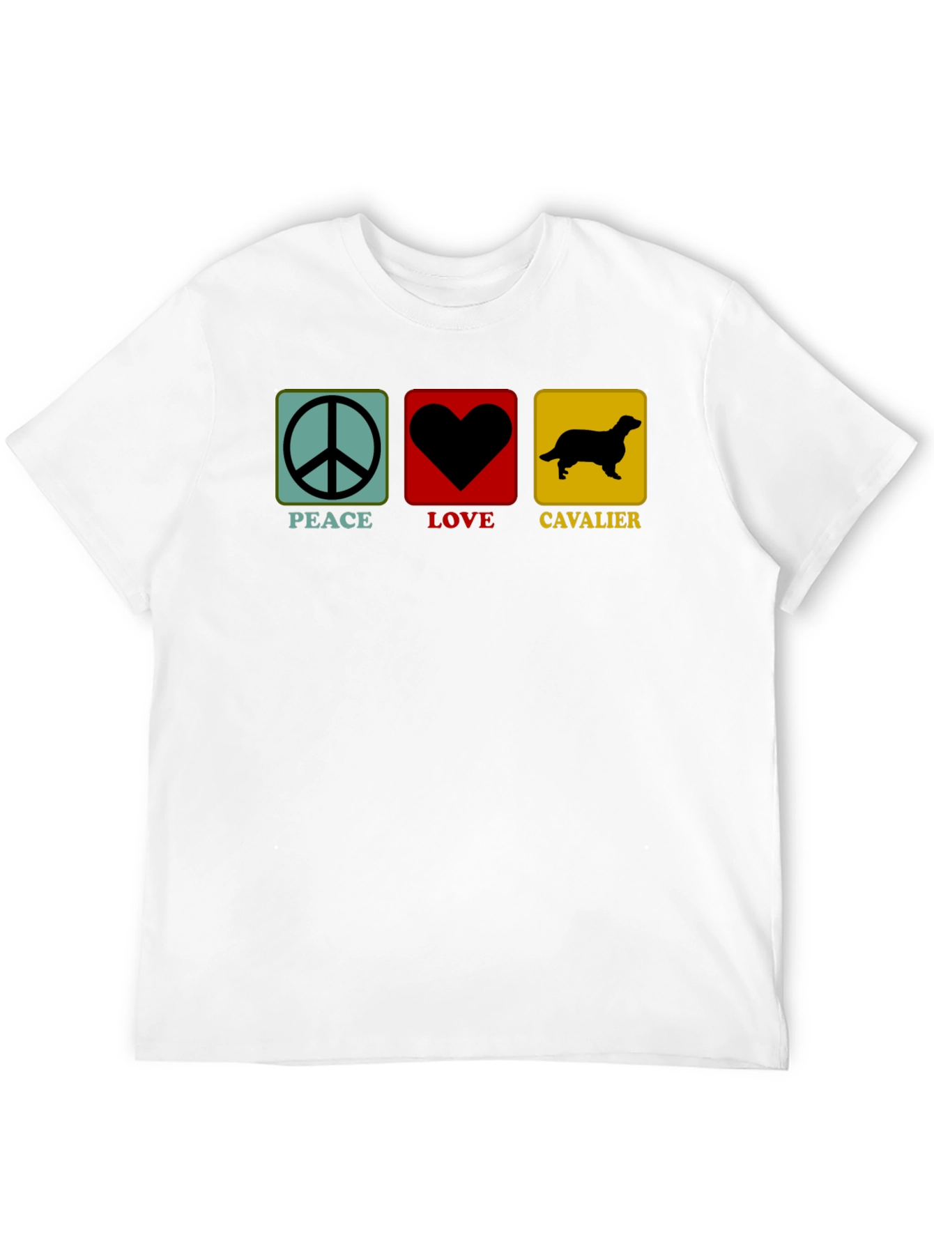 Peace Love Cavalier Dog T-Shirt
