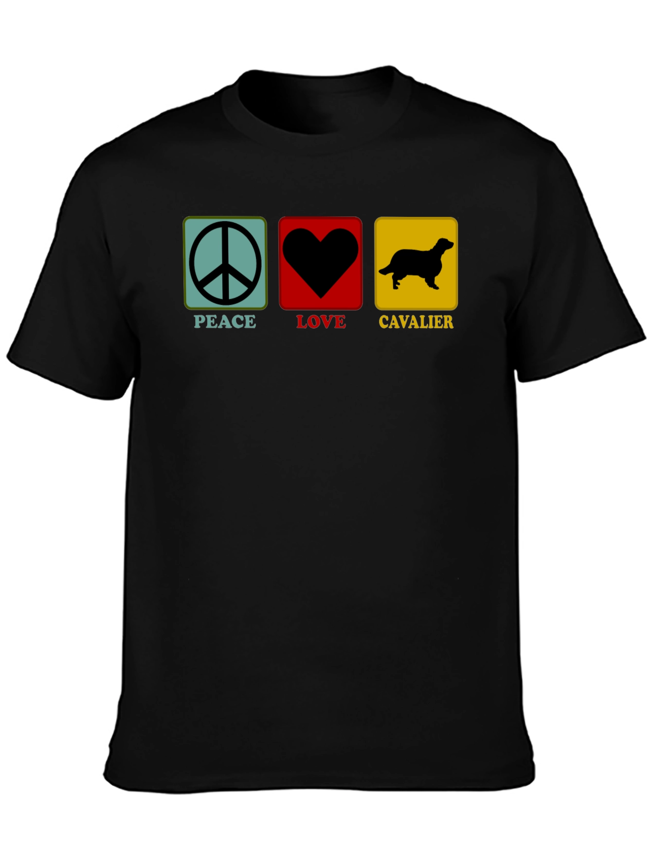 Peace Love Cavalier Dog T-Shirt
