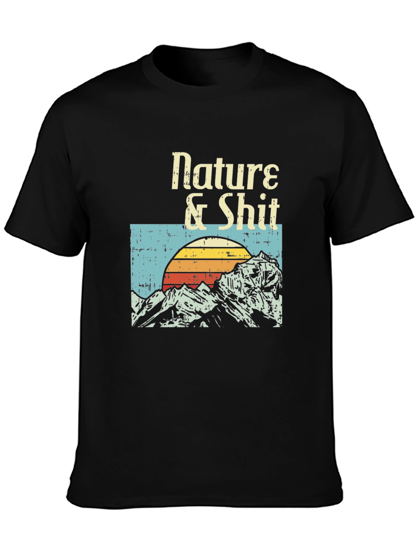 Nature & Shit Graphic Tee - Mountain Sunset T-Shirt