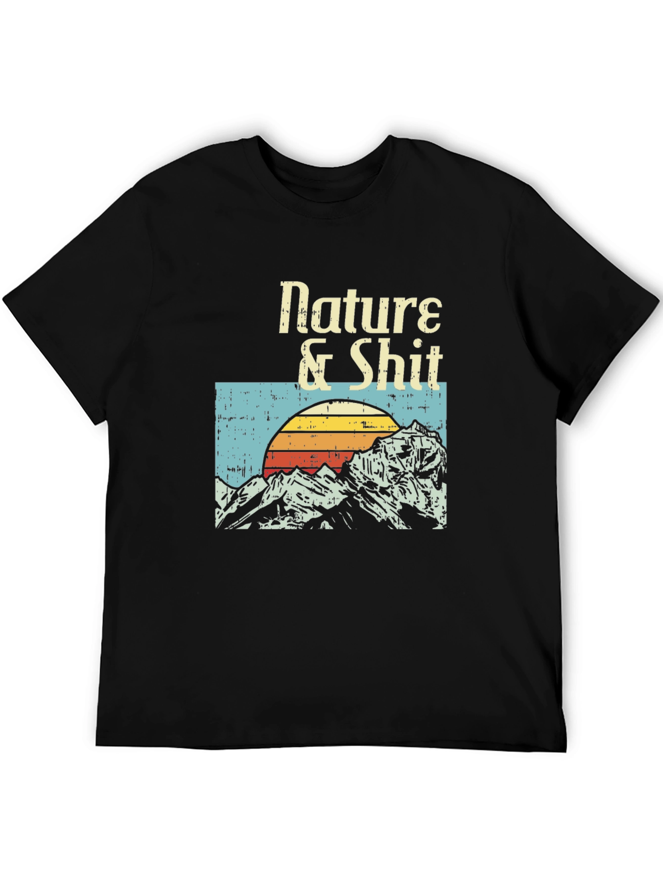 Nature & Shit Graphic Tee - Mountain Sunset T-Shirt