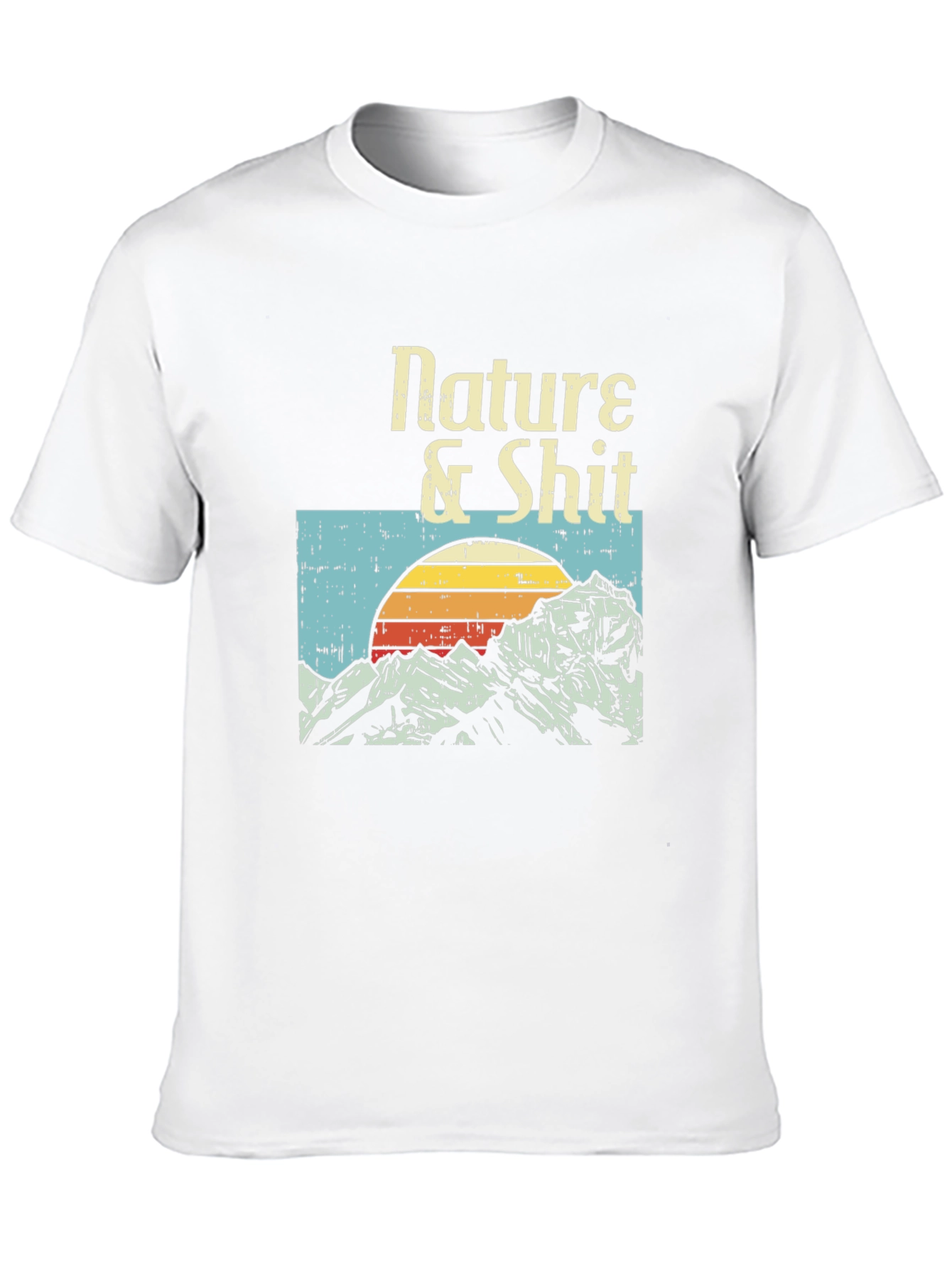 Nature & Shit Graphic Tee - Mountain Sunset T-Shirt