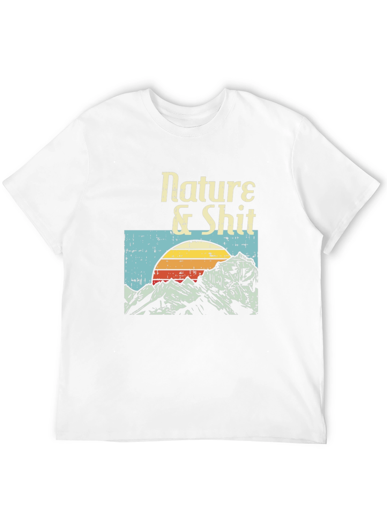Nature & Shit Graphic Tee - Mountain Sunset T-Shirt