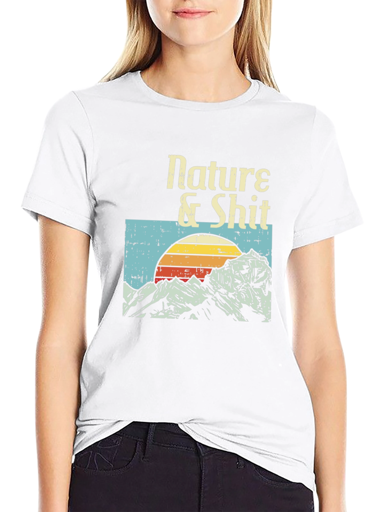 Nature & Shit Graphic Tee - Mountain Sunset T-Shirt