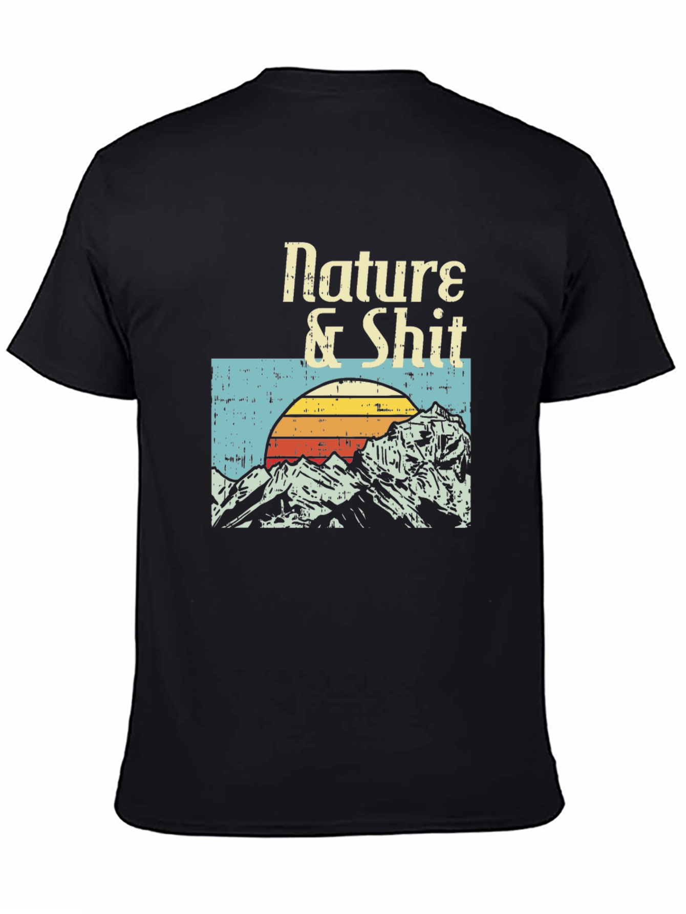Nature & Shit Graphic Tee - Mountain Sunset T-Shirt