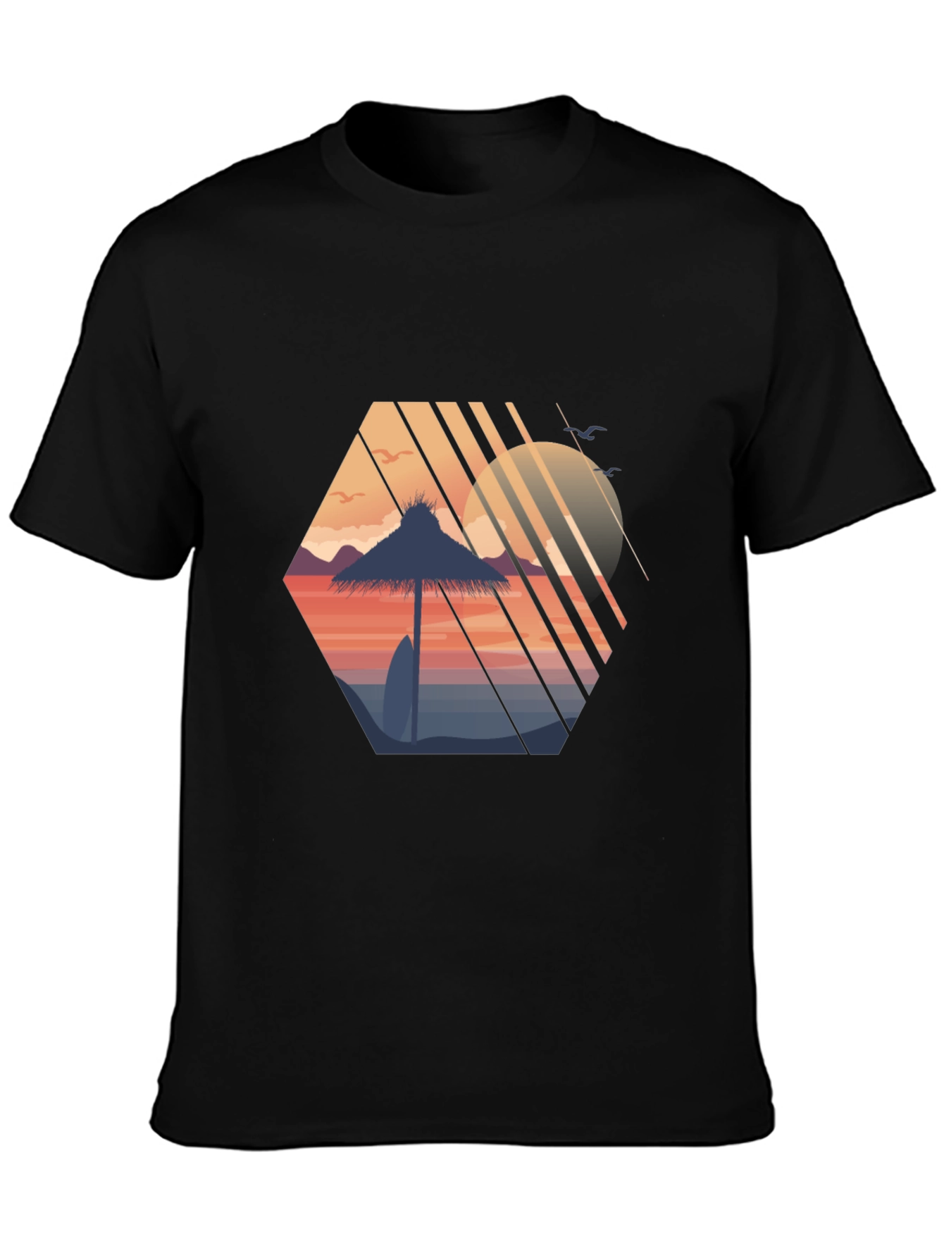 Retro Sunset Beach T-Shirt