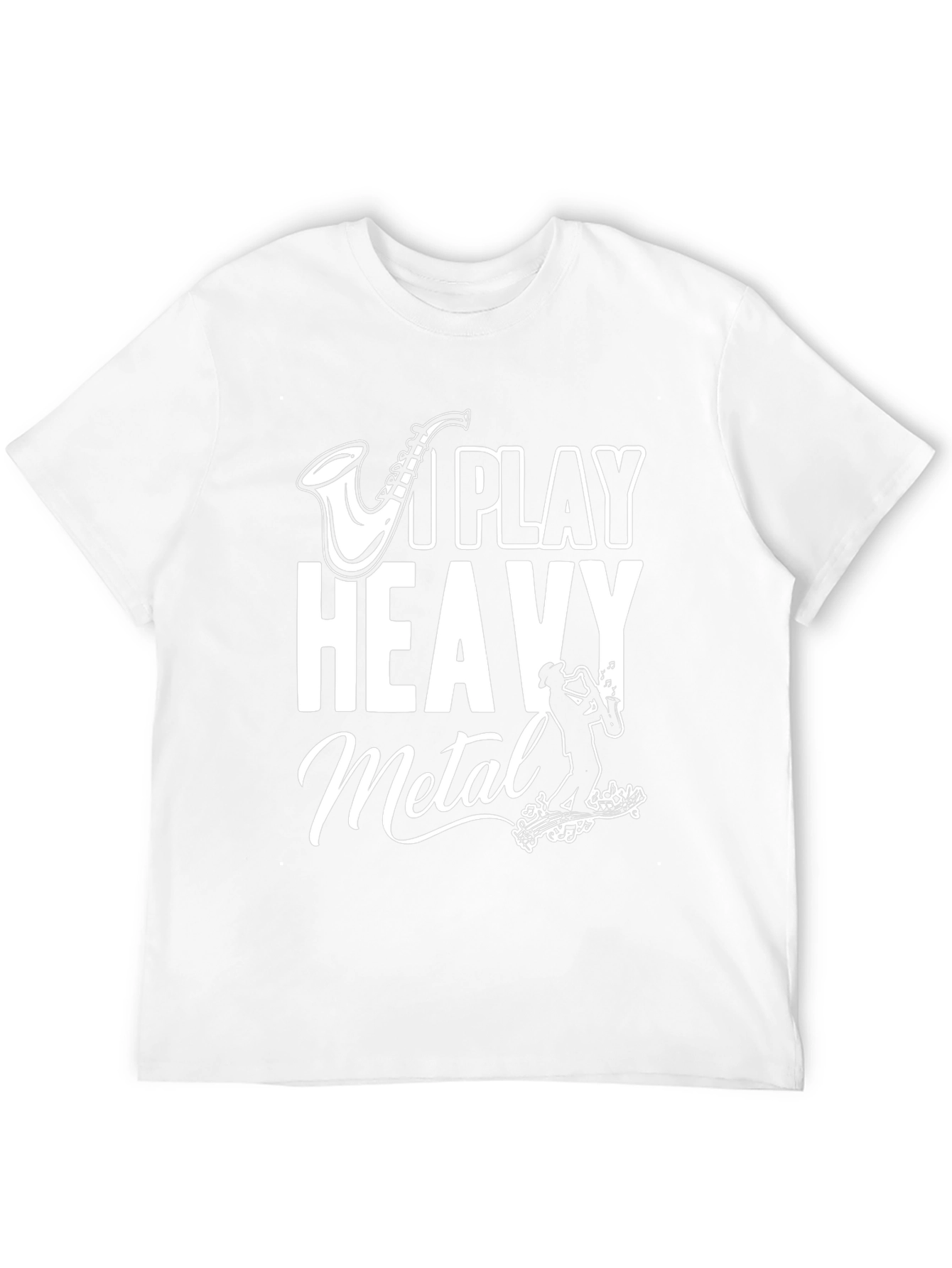 I Play Heavy Metal T-Shirt - Saxophone Graphic Tee