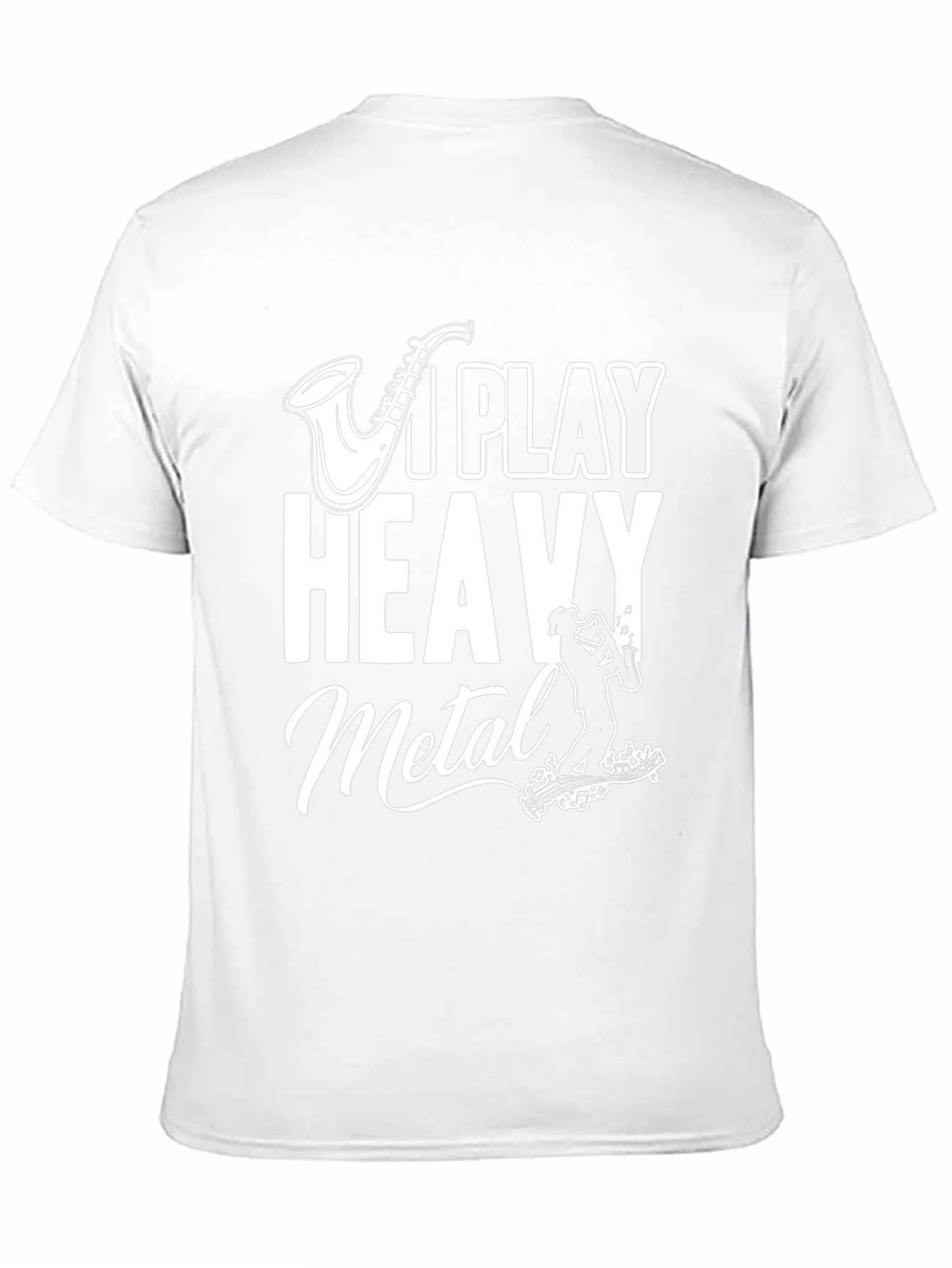 I Play Heavy Metal T-Shirt - Saxophone Graphic Tee