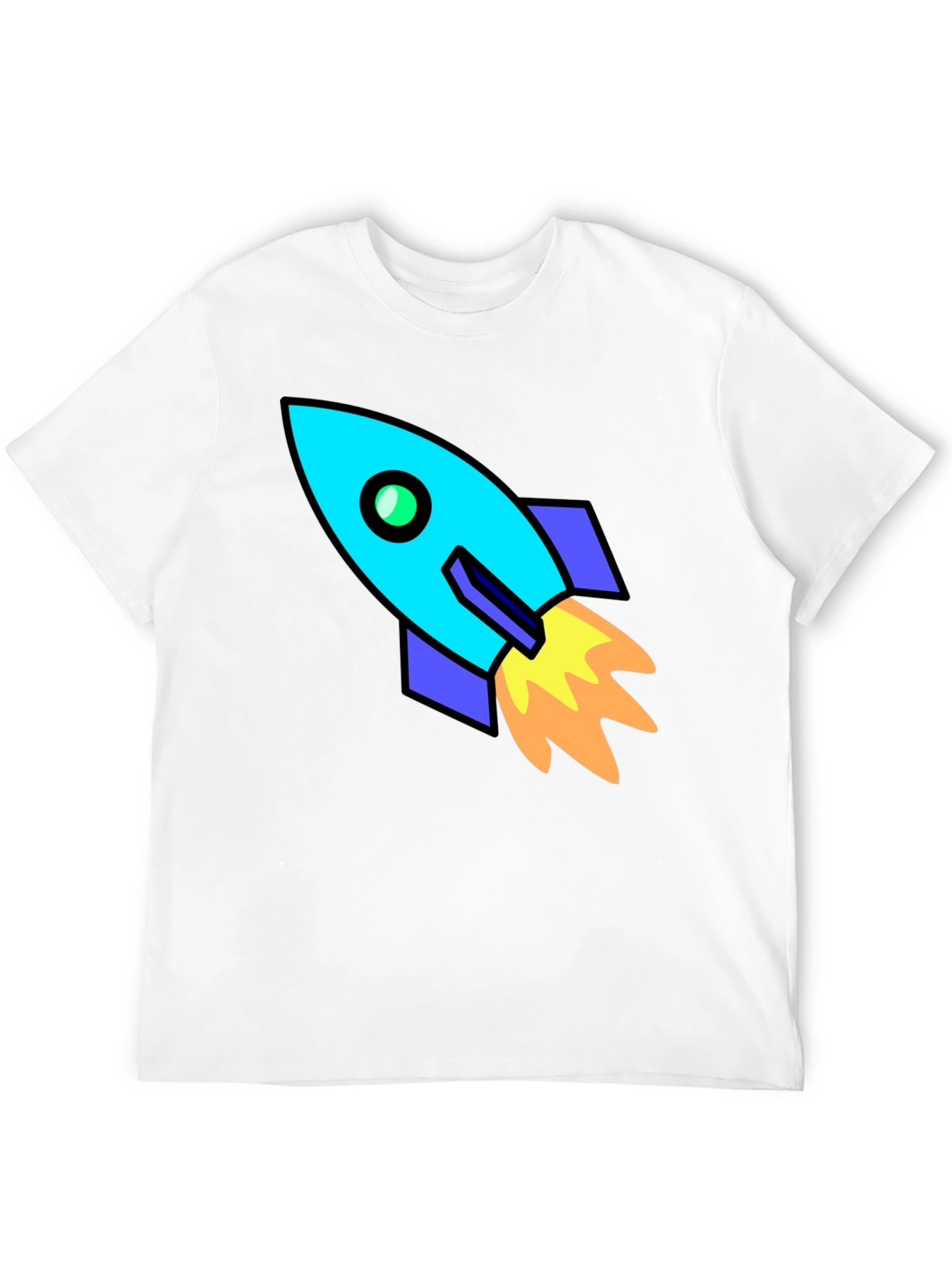 Rocket Ship Graphic Black T-Shirt