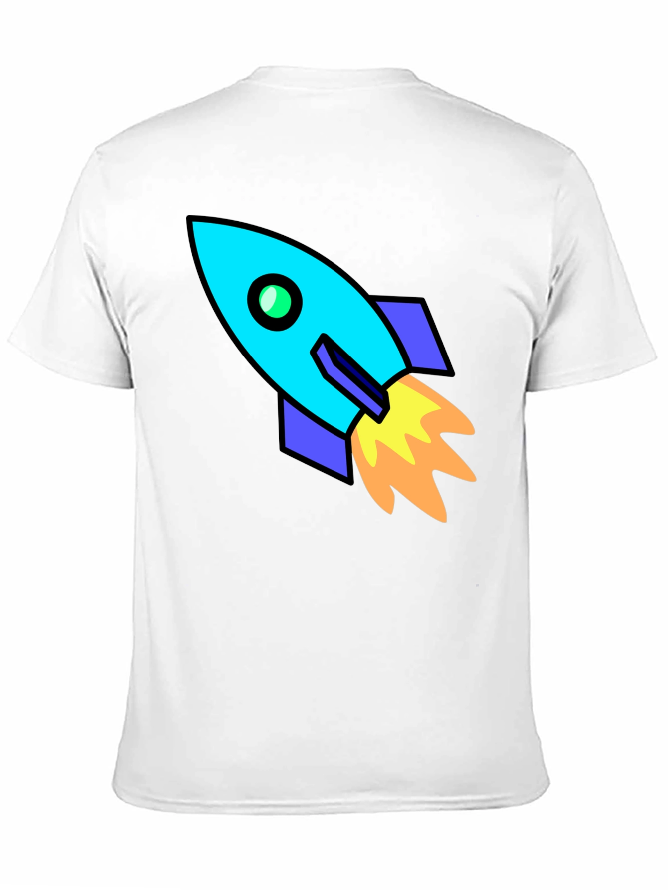 Rocket Ship Graphic Black T-Shirt