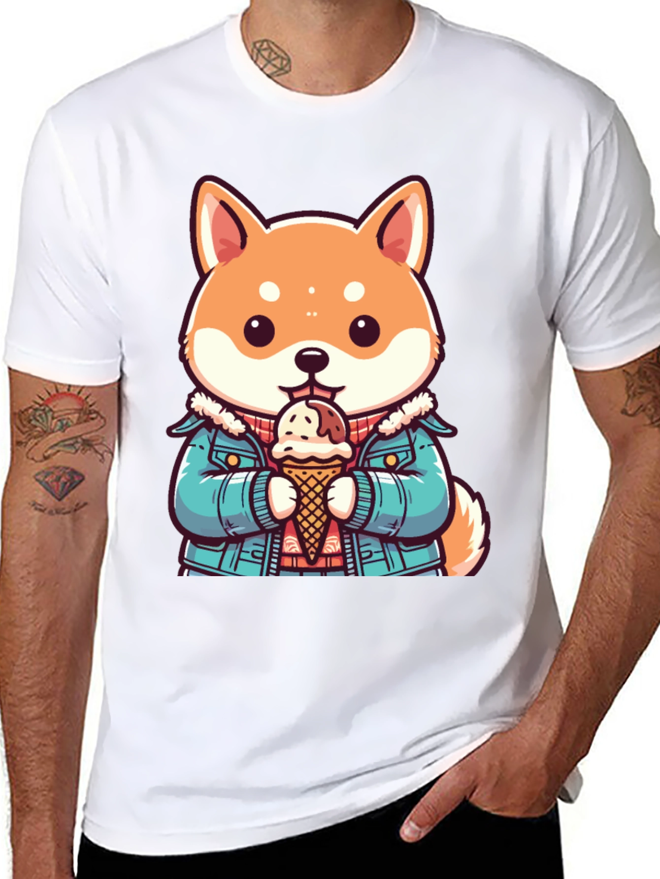 Shiba Inu Ice Cream T-Shirt